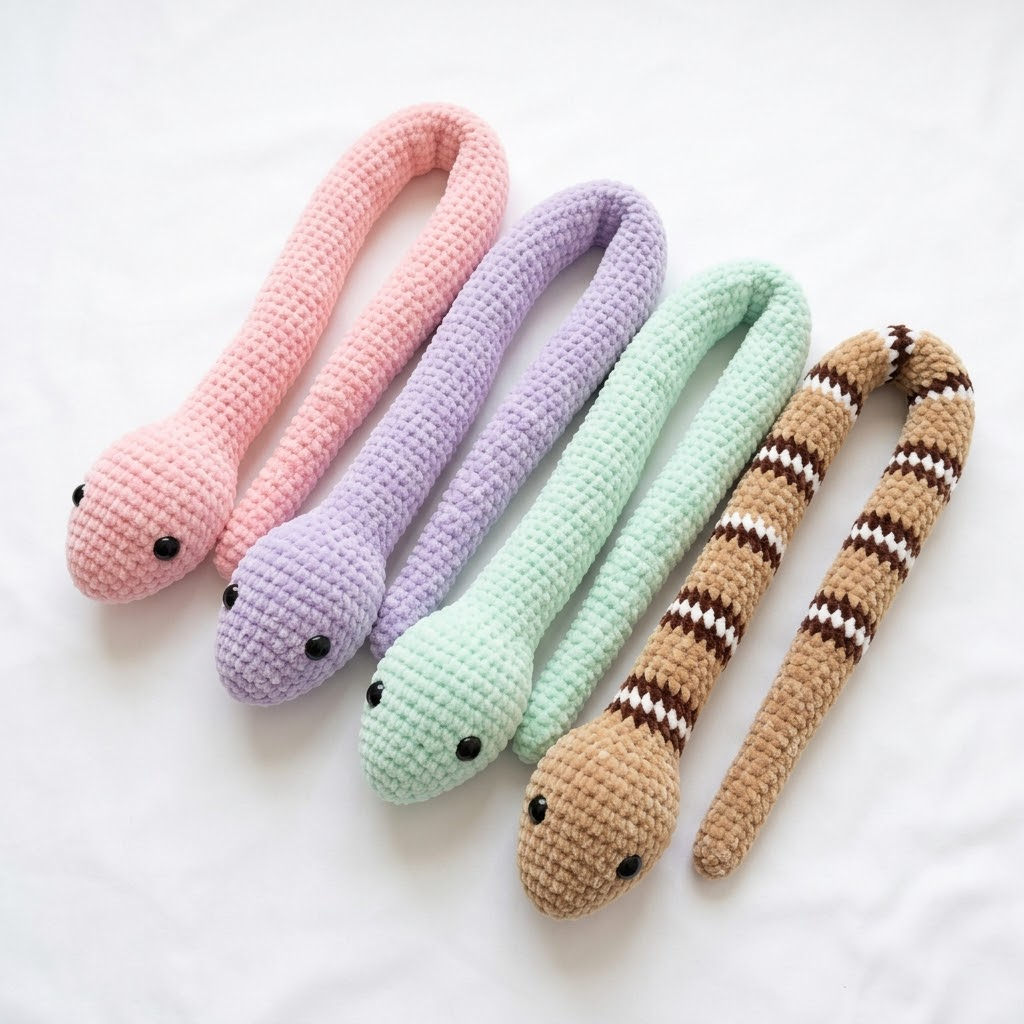 Adorable Plush Snake Amigurumi Free Crochet Pattern
