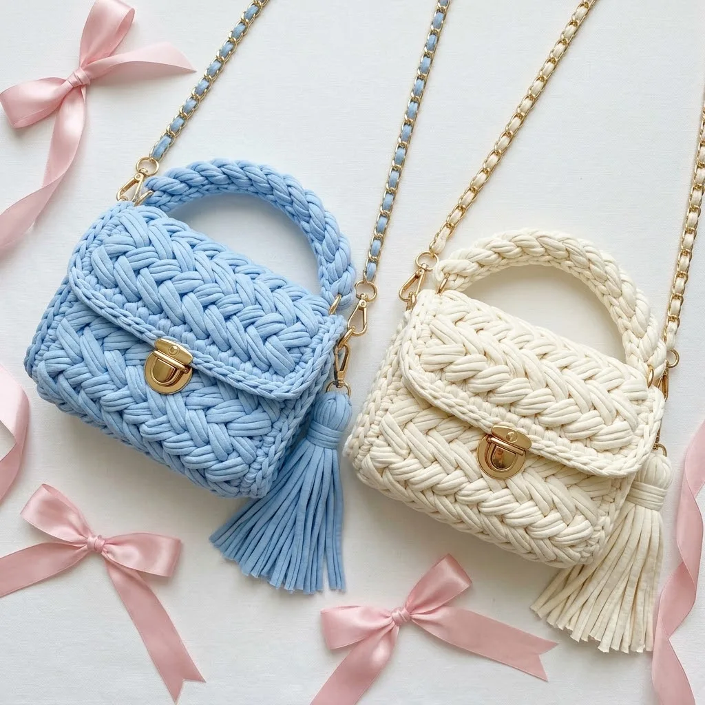 Chunky Braided Crossbody Bag Free Crochet Pattern