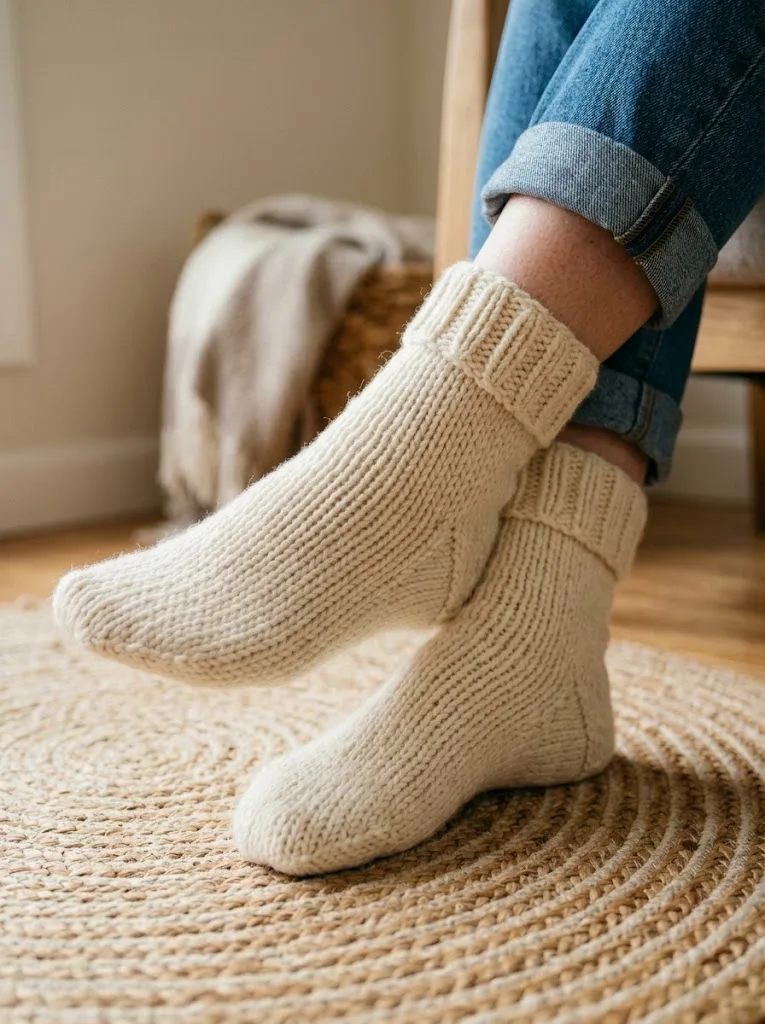 Cozy Cream Ankle Socks Free Crochet Pattern
