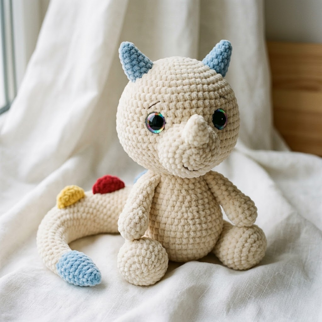 Cream Dragonite Amigurumi Plush Crochet Pattern (PDF Download)