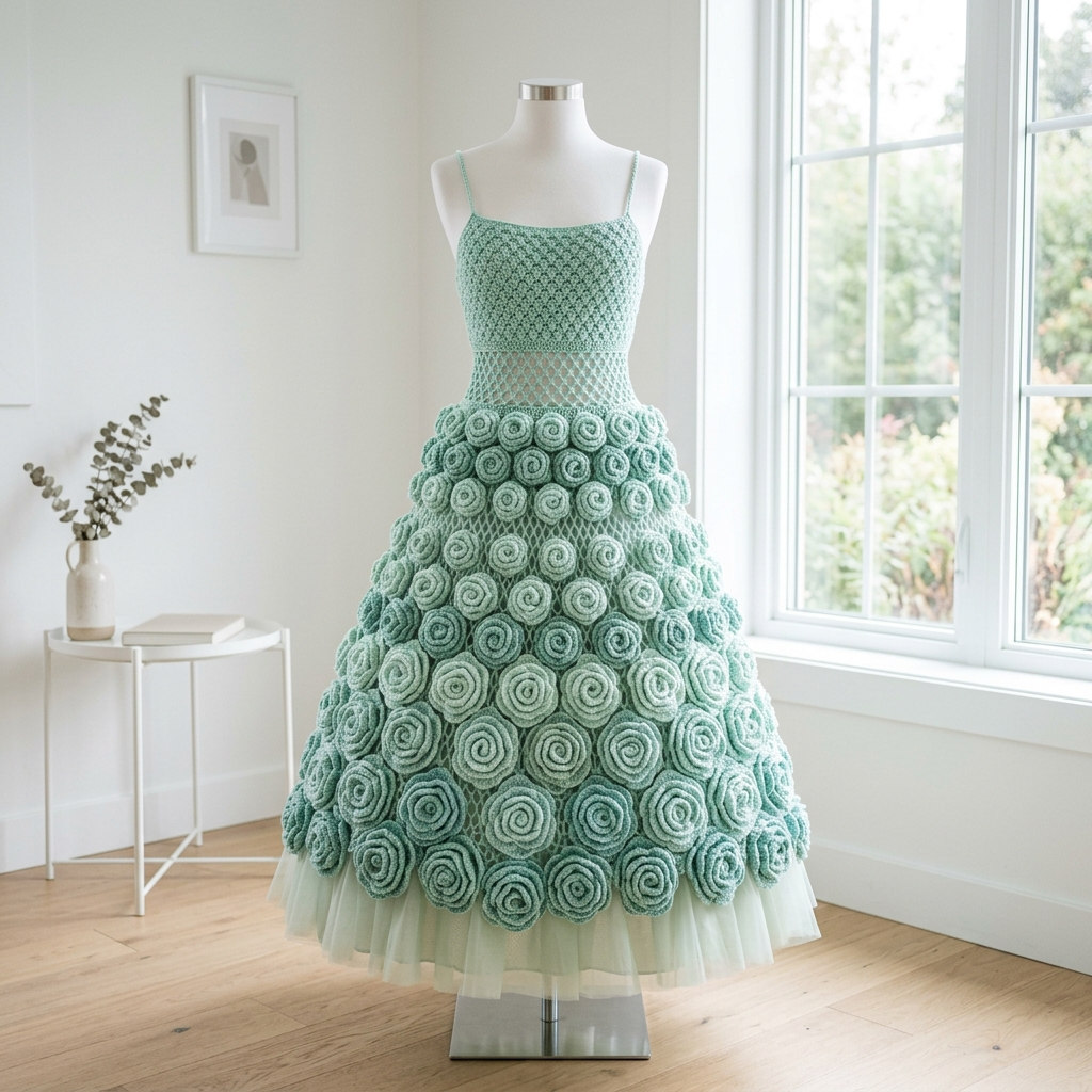Mint Garden Party Crochet Dress Crochet Pattern