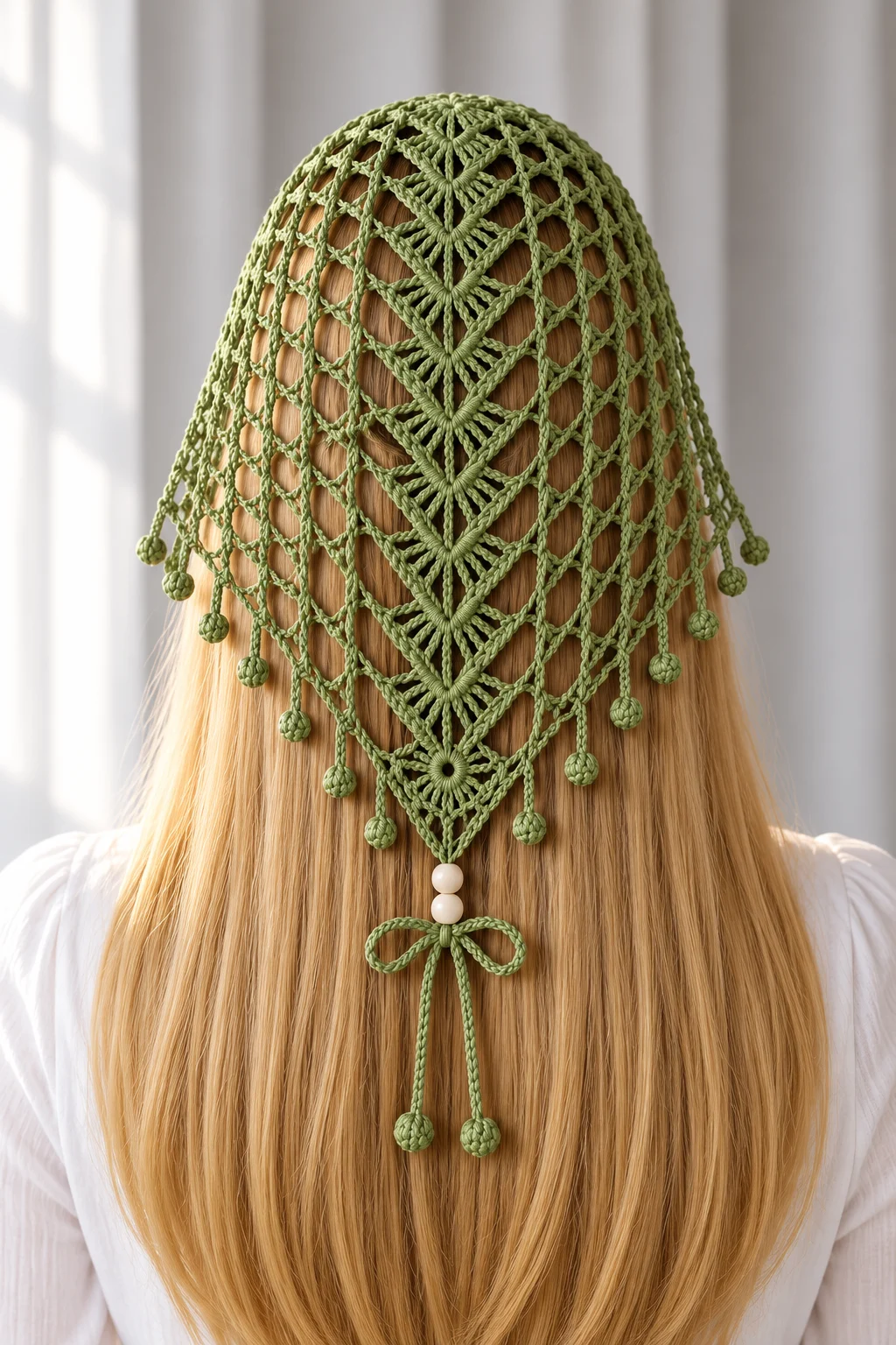 Olive Lace Headscarf Crochet Pattern
