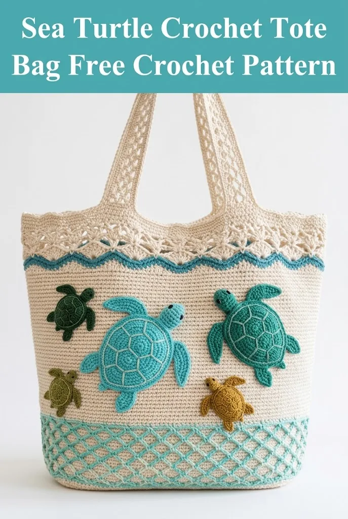 Sea Turtle Crochet Tote Bag Free Crochet Pattern