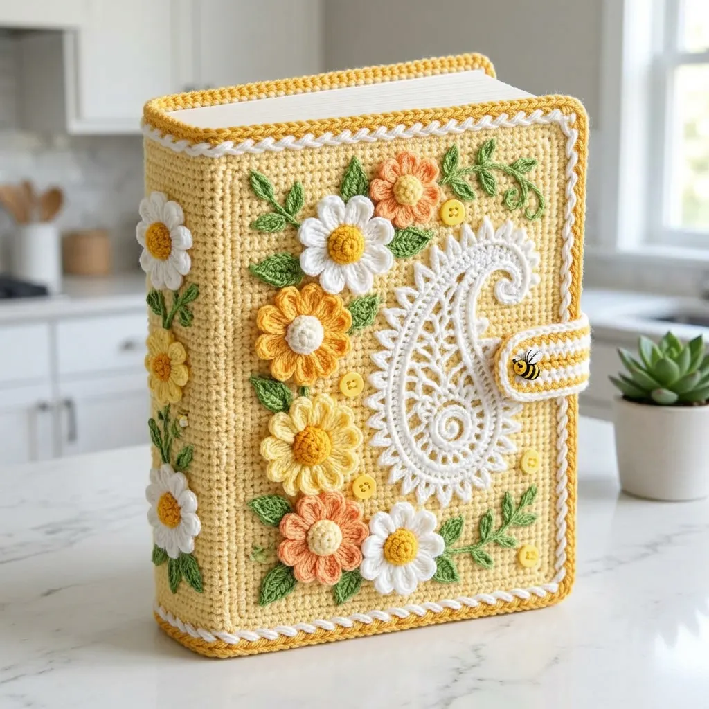 Sunshine Daisy Book Cover Crochet Pattern