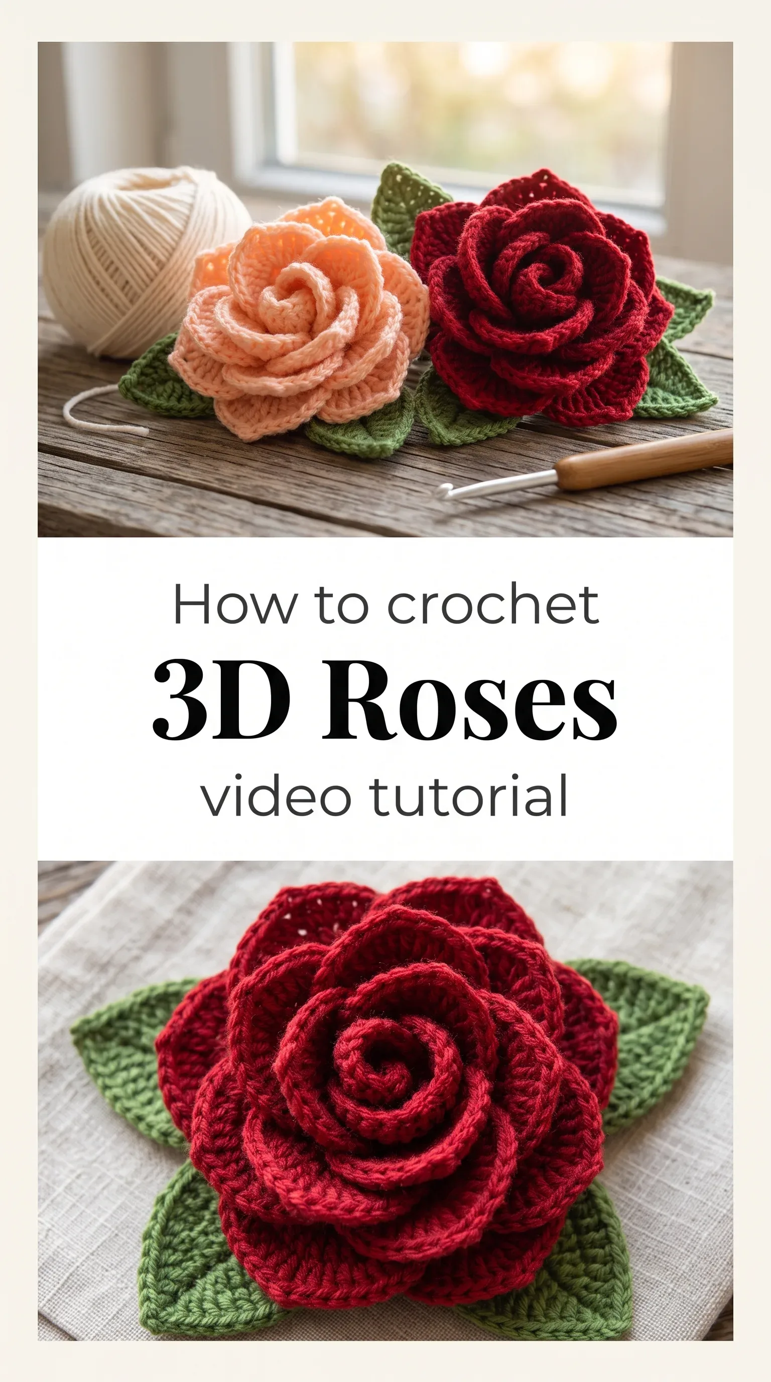 Crochet 3D Roses: A Timeless Floral Treasure
