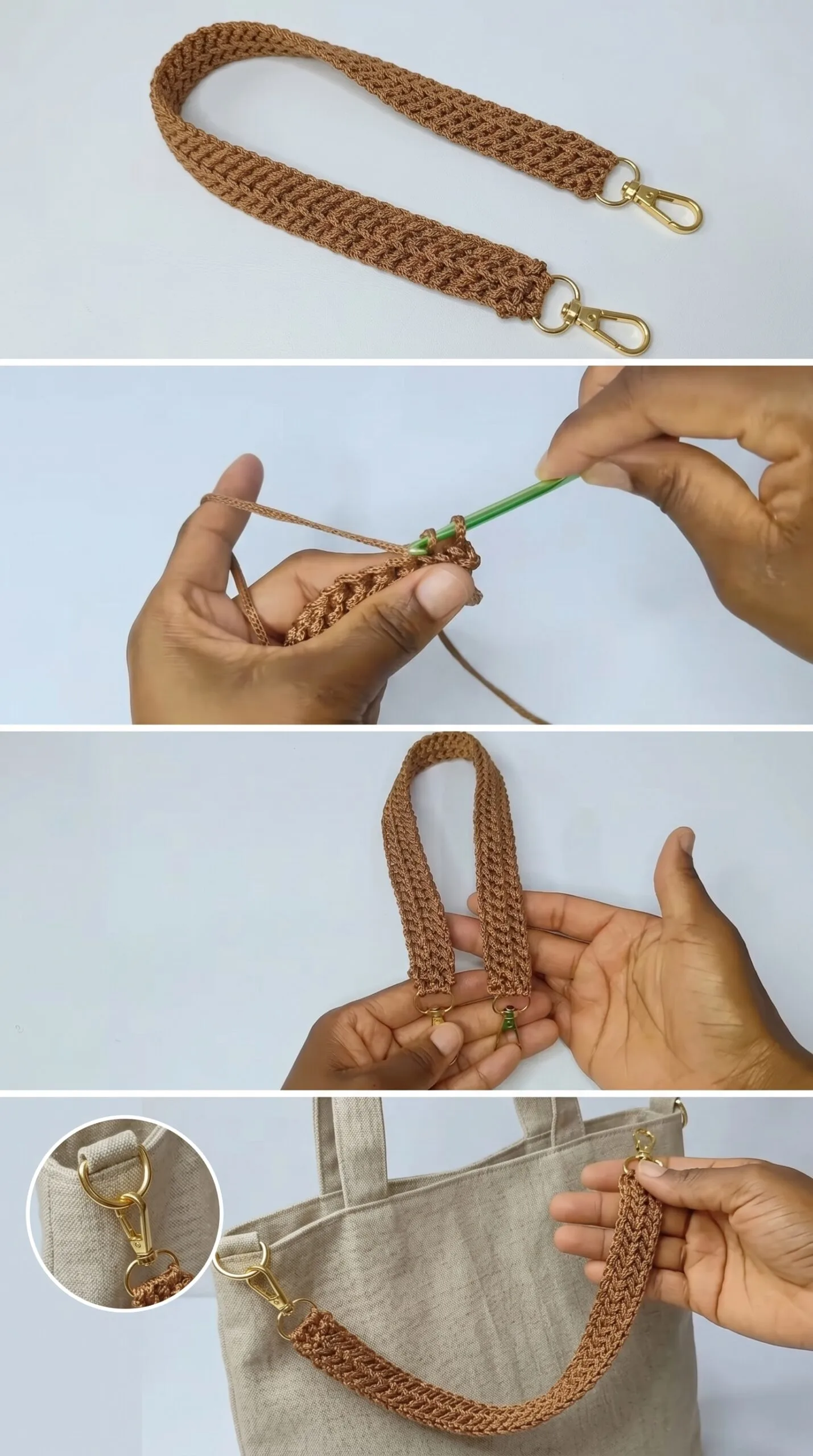 Crochet Bag Handle: A Strong and Stylish Detail pattern
