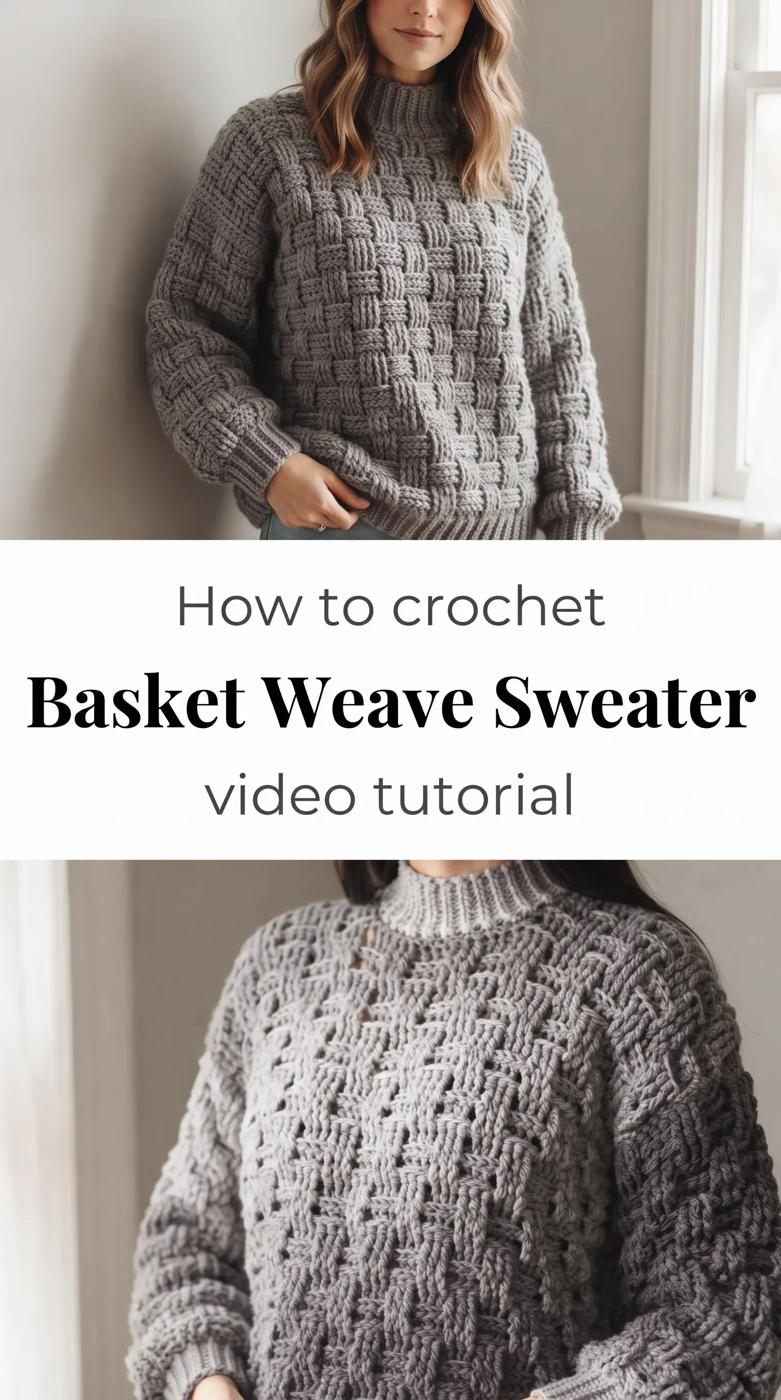 Crochet Basket Weave Sweater: A Timeless Cozy Classic