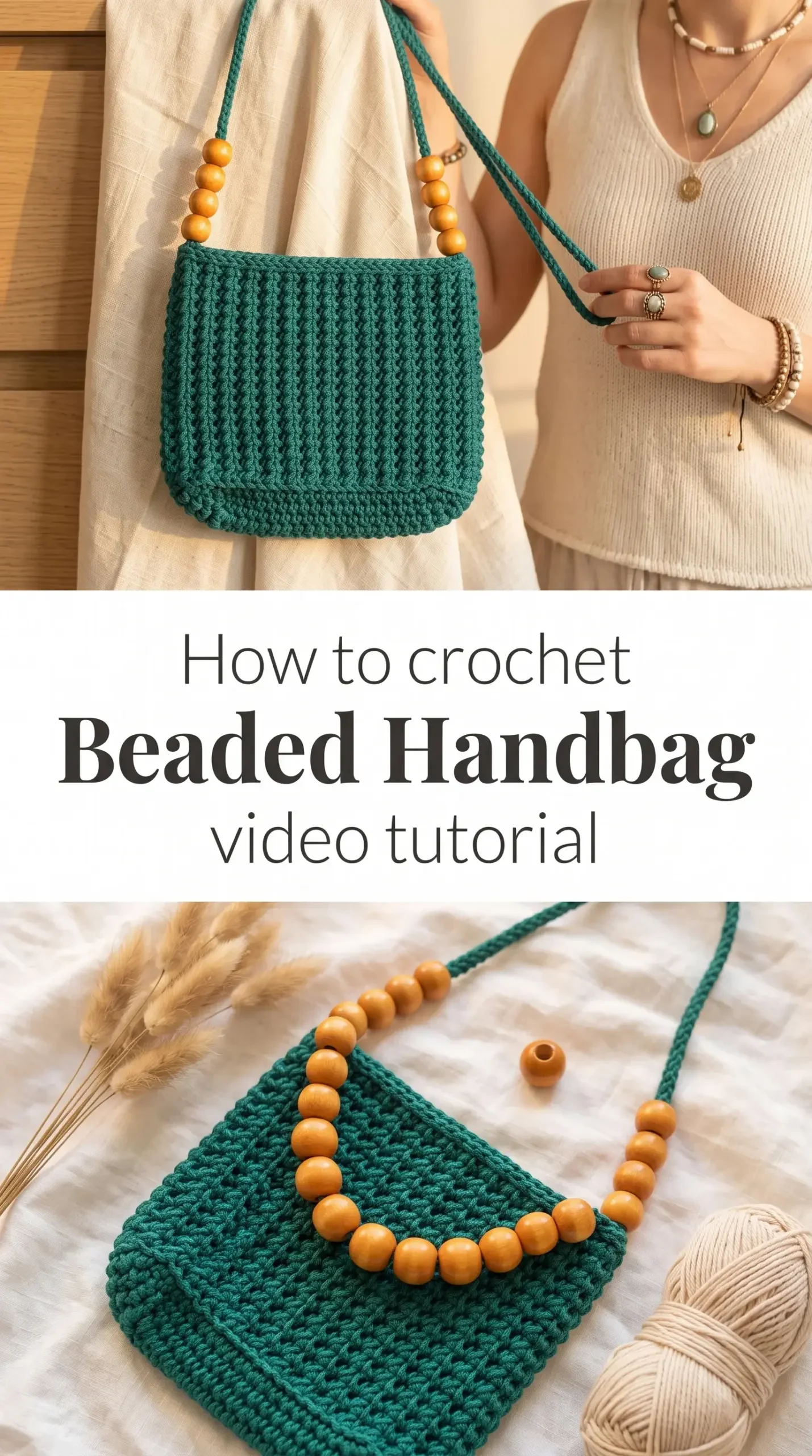Crochet Beaded Handbag: A Chic Bohemian Accessory
