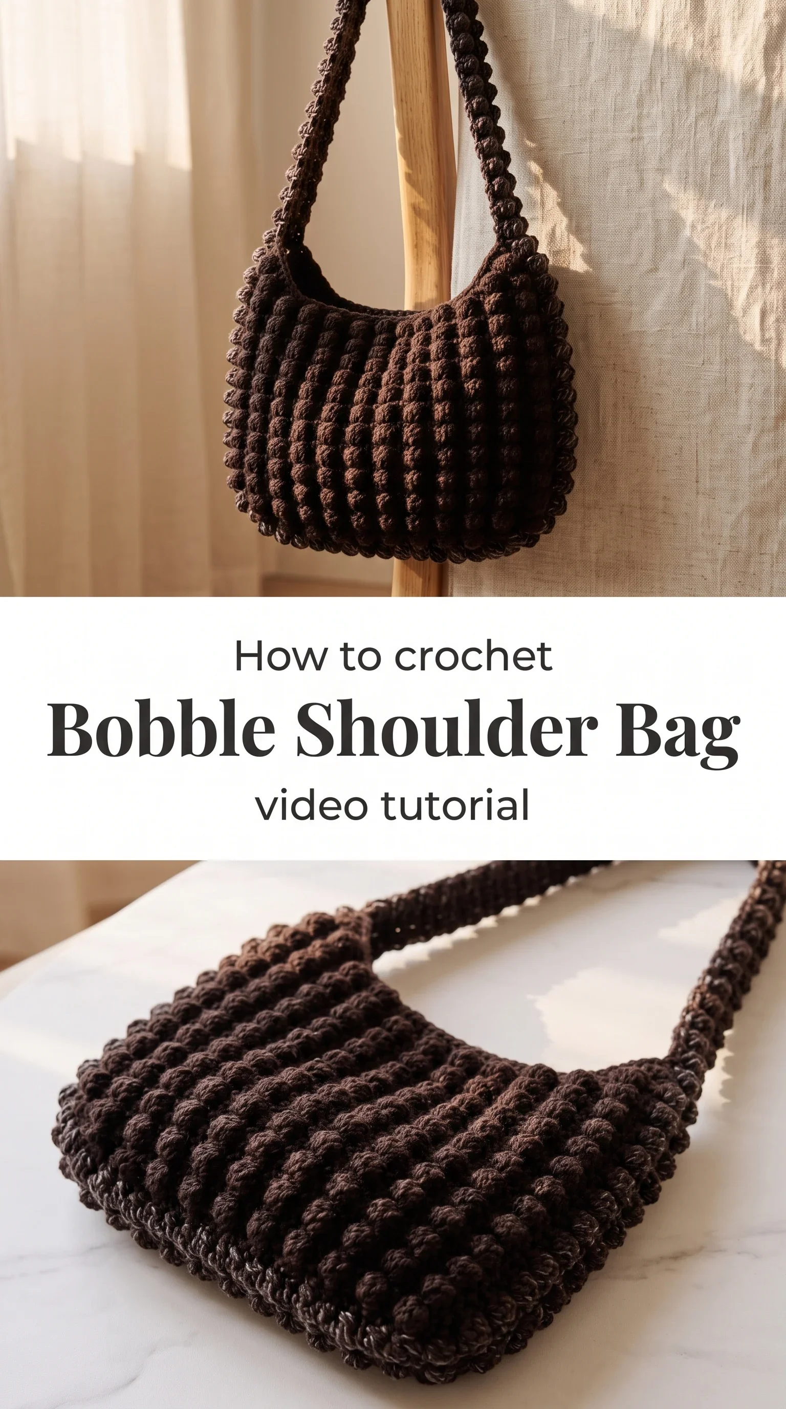 Crochet Bobble Shoulder Bag: A Chic Everyday Essential