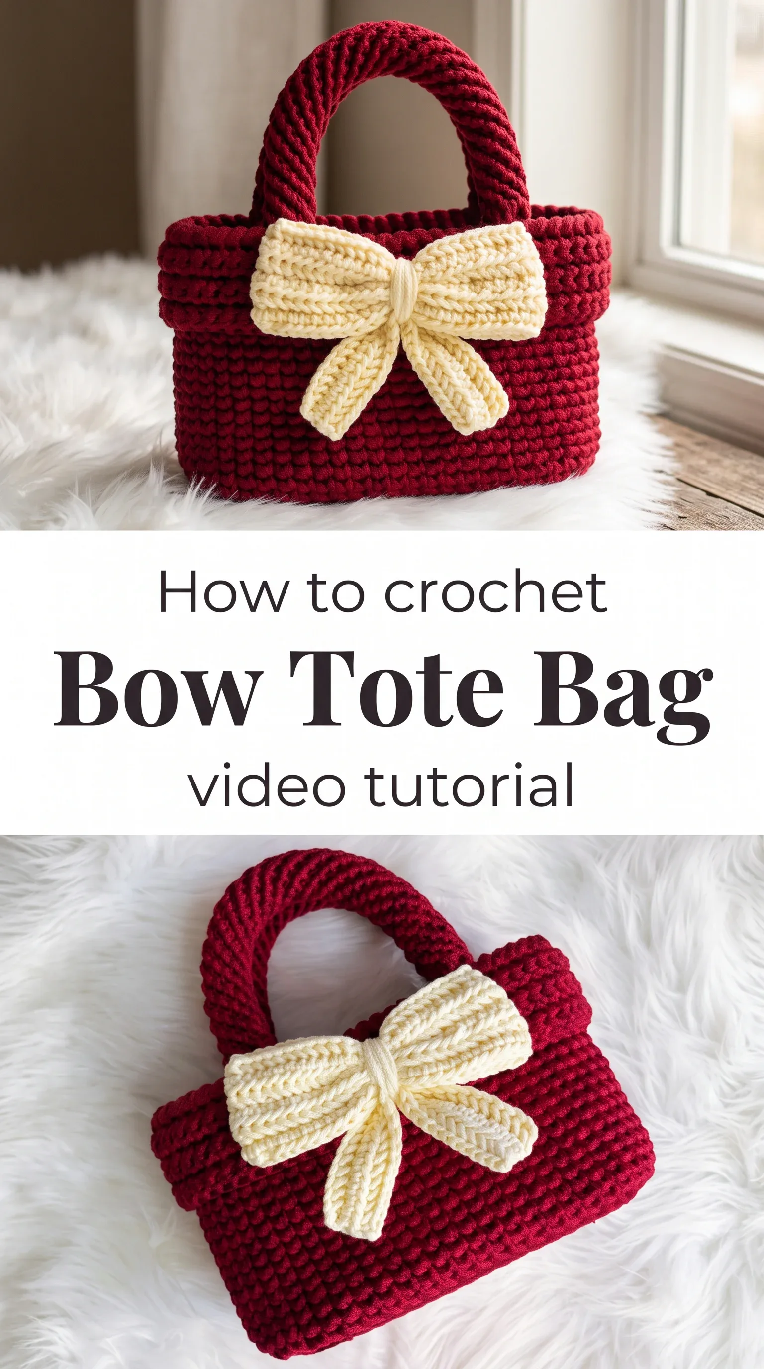 Crochet Bow Tote Bag: A Chic and Timeless Accessory