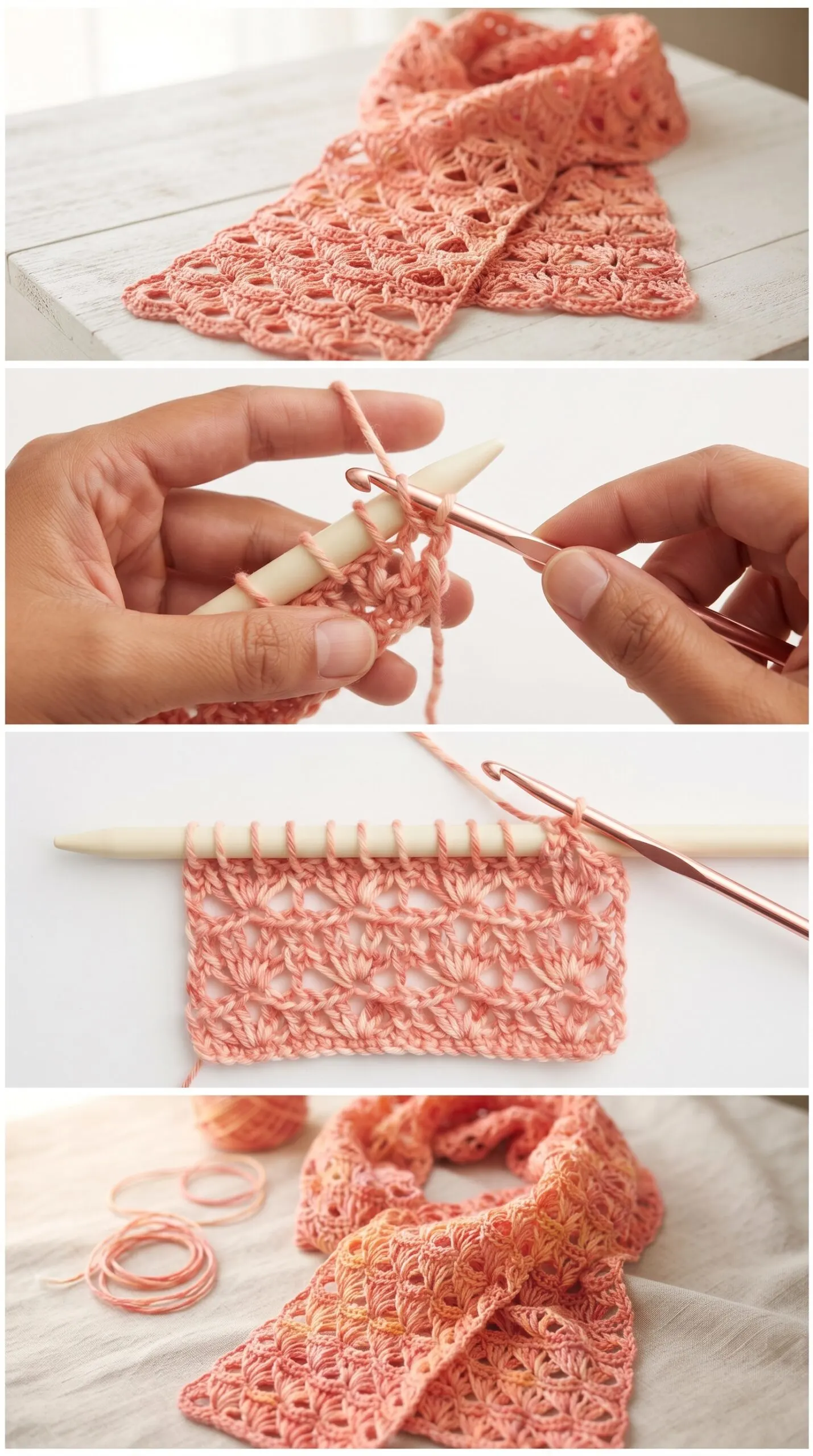 Crochet Broomstick Lace Scarf: A Timeless Bohemian Accent pattern