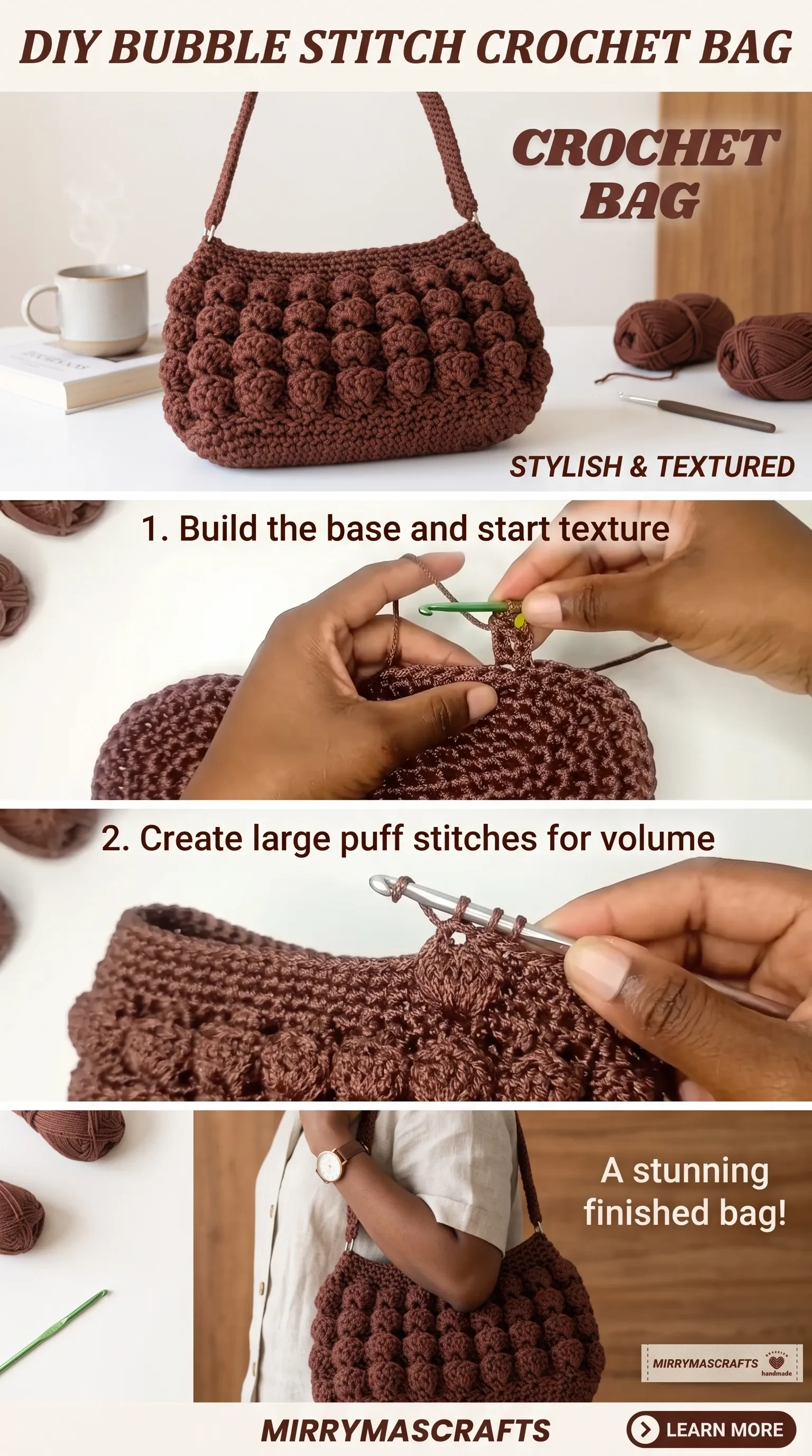 Crochet Bubble Bag: A Chic and Timeless Accessory pattern