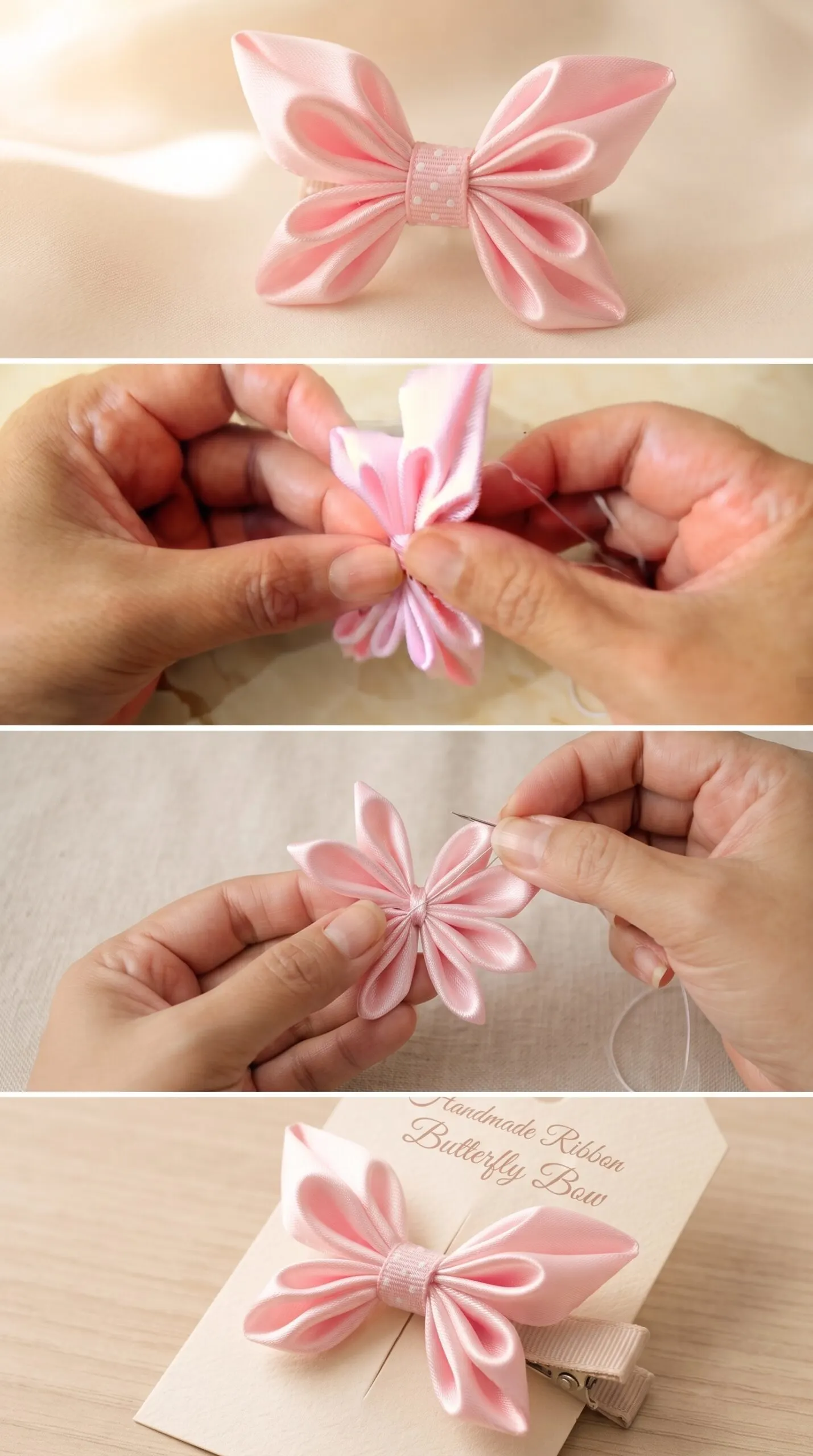 Crochet Butterfly Hair Bow: A Sweet and Delicate Accent pattern