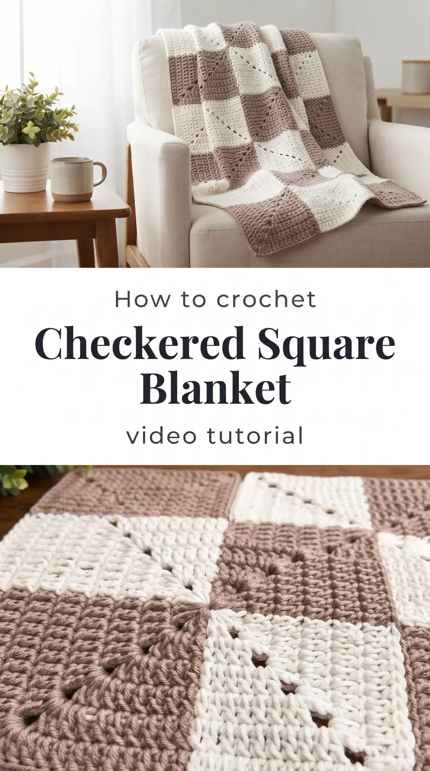 Crochet Checkered Square Blanket: A Timeless Classic