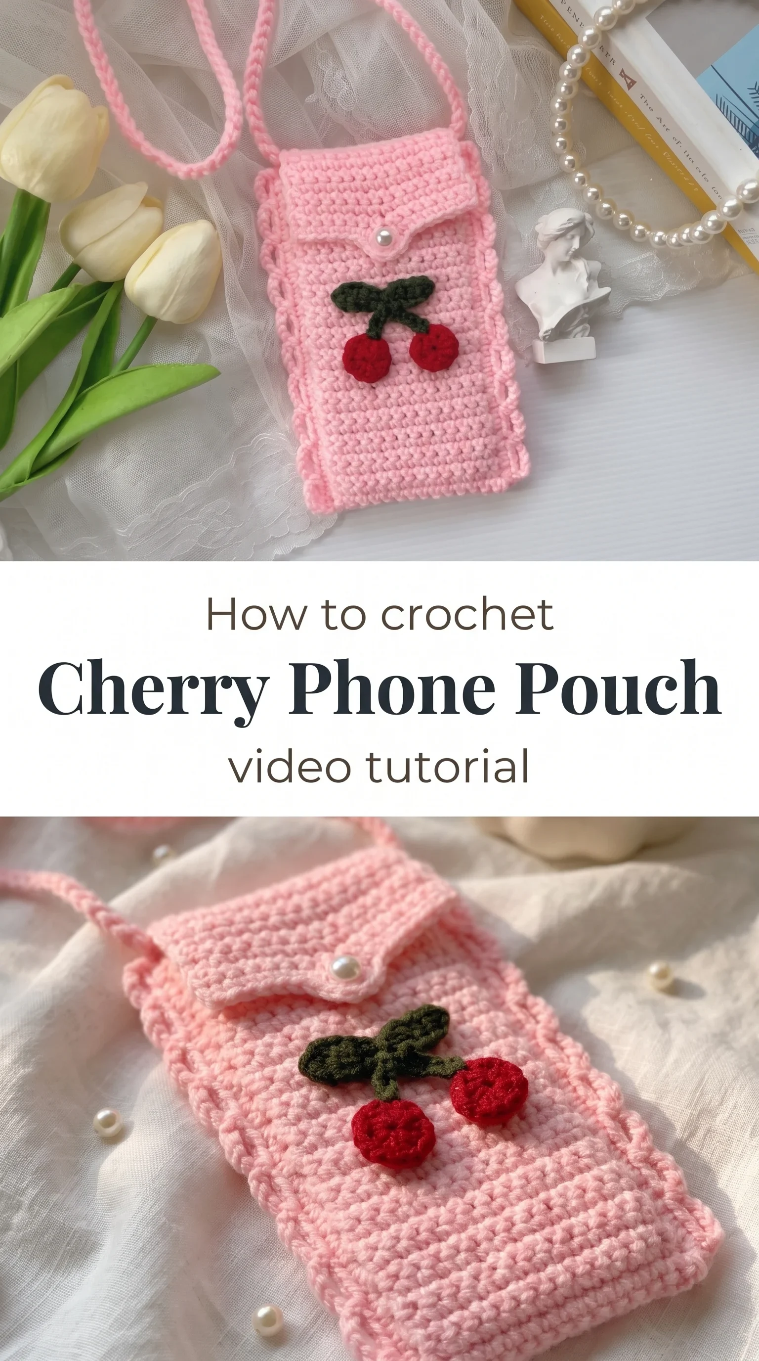 Crochet Cherry Phone Pouch: A Sweet Handmade Accent