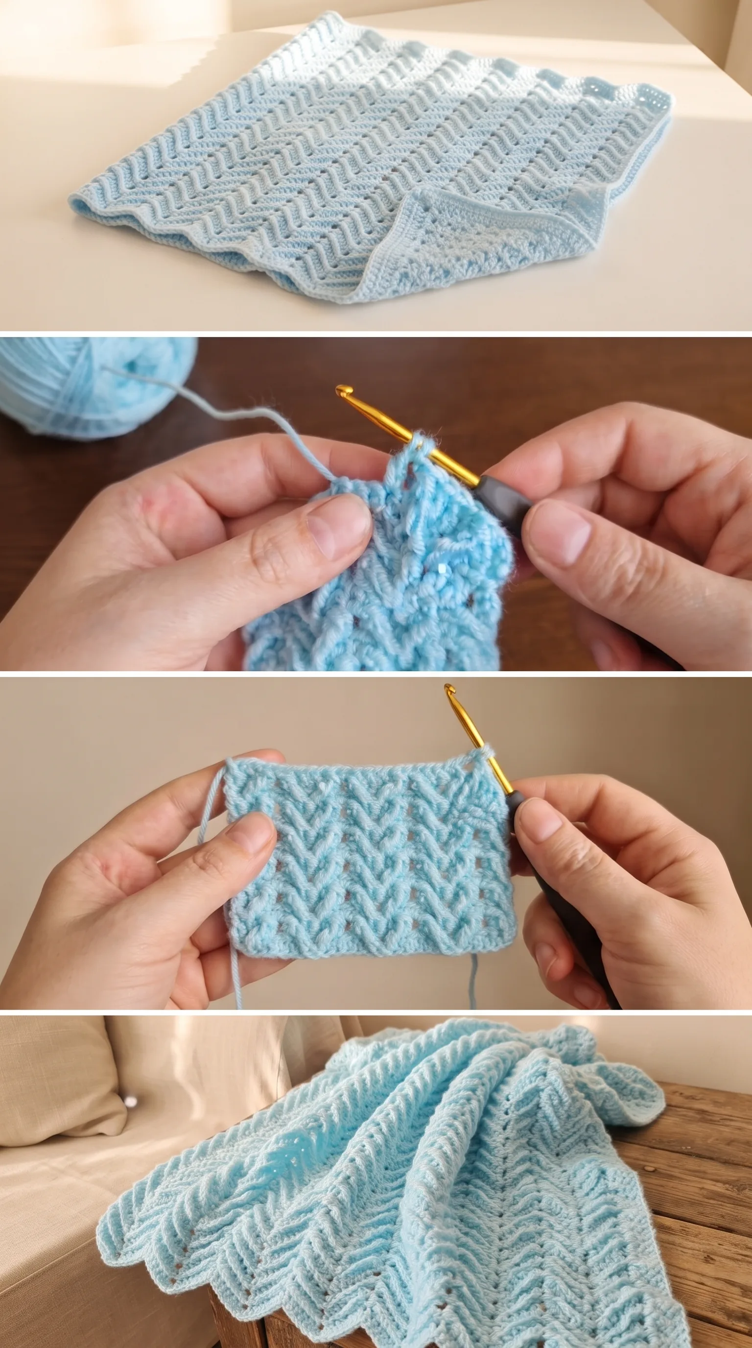 Crochet Chevron Baby Blanket: A Soft and Timeless Treasure pattern