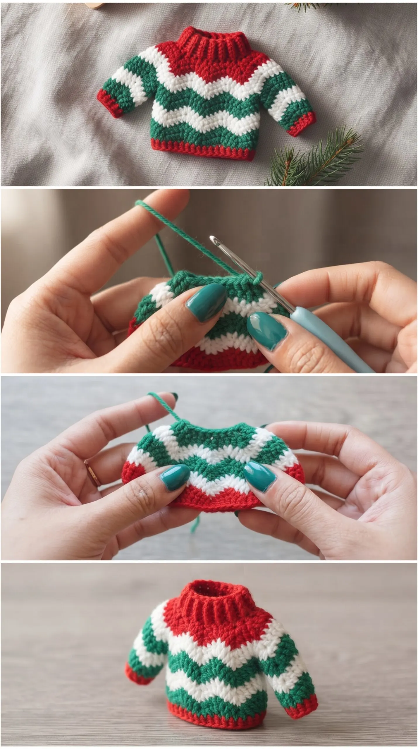 Crochet Christmas Tree Ornaments: A Festive Holiday Accent pattern