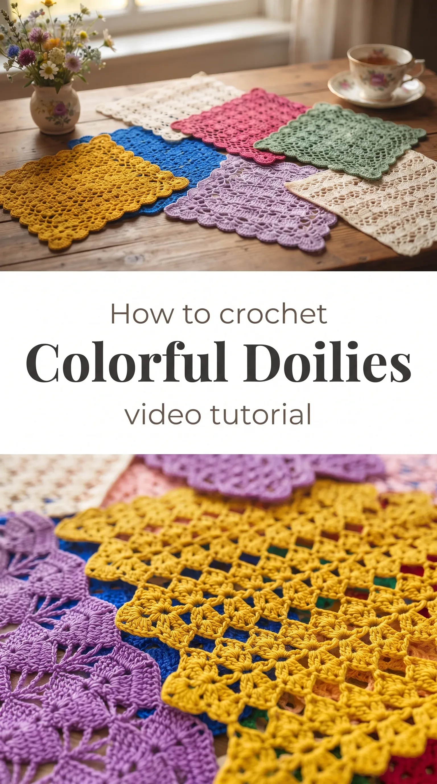 Crochet Colorful Doilies: A Vibrant Handmade Collection