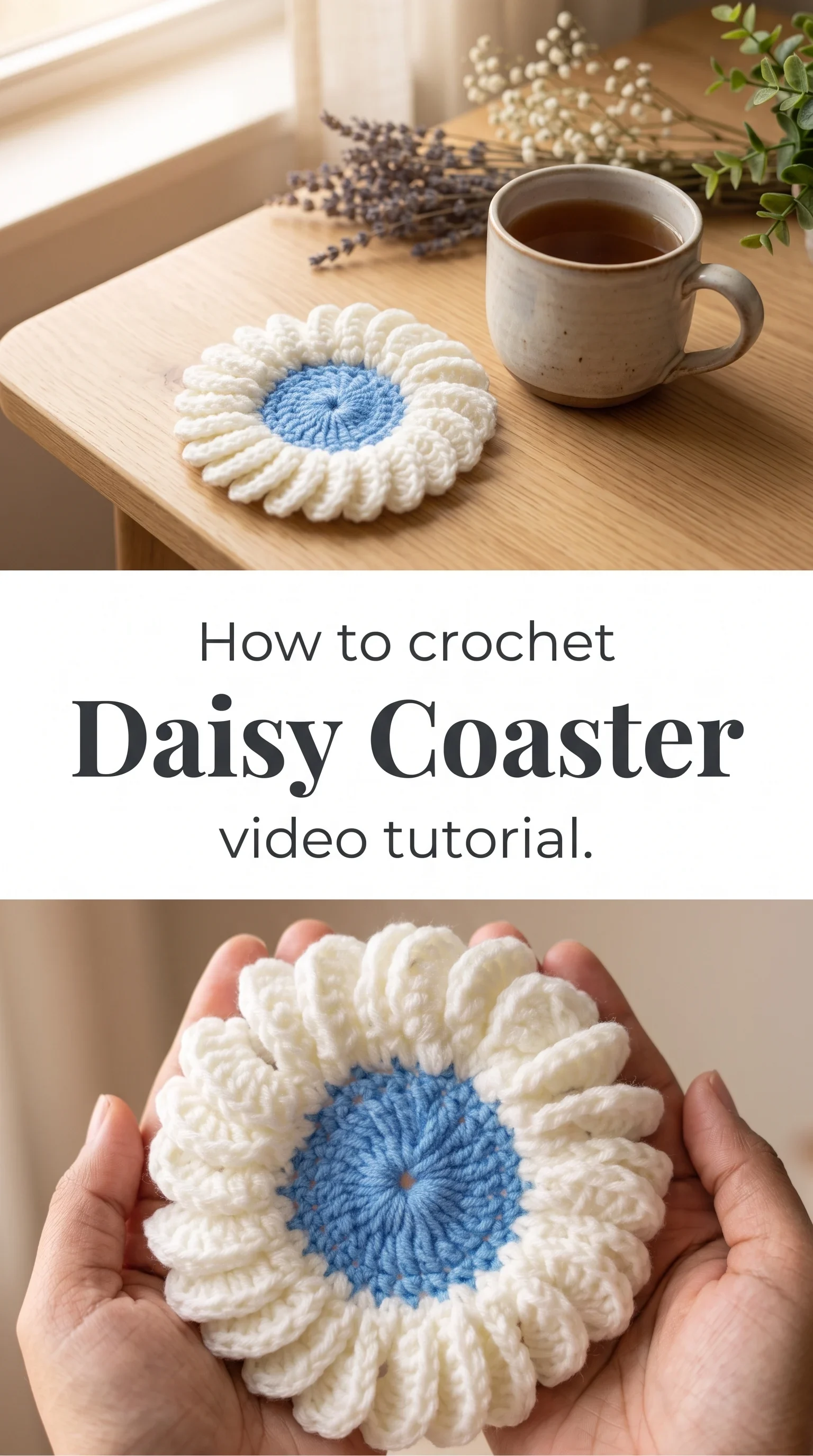 Crochet Daisy Coaster: A Charming Handmade Accent