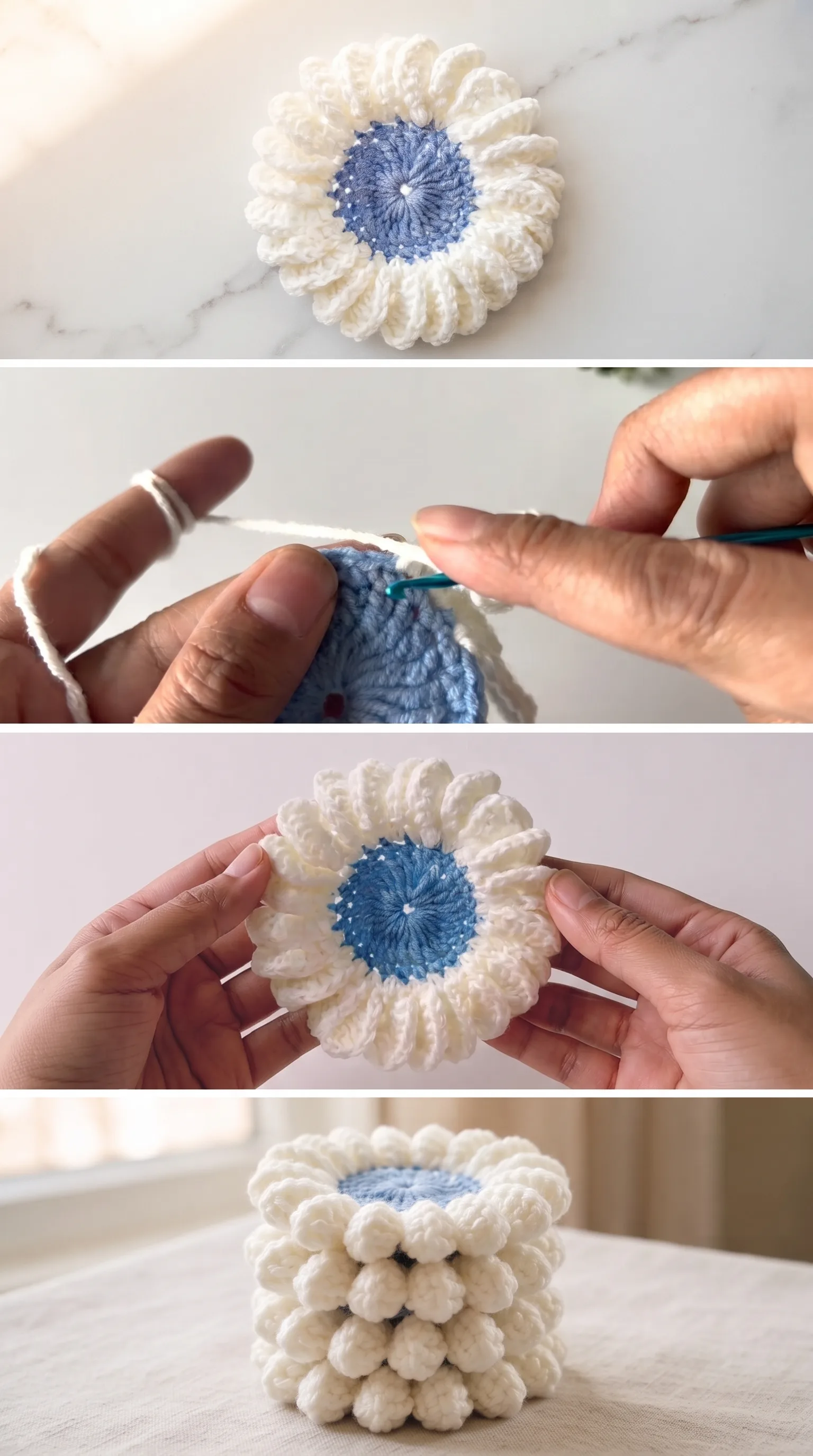 Crochet Daisy Coaster: A Charming Handmade Accent pattern