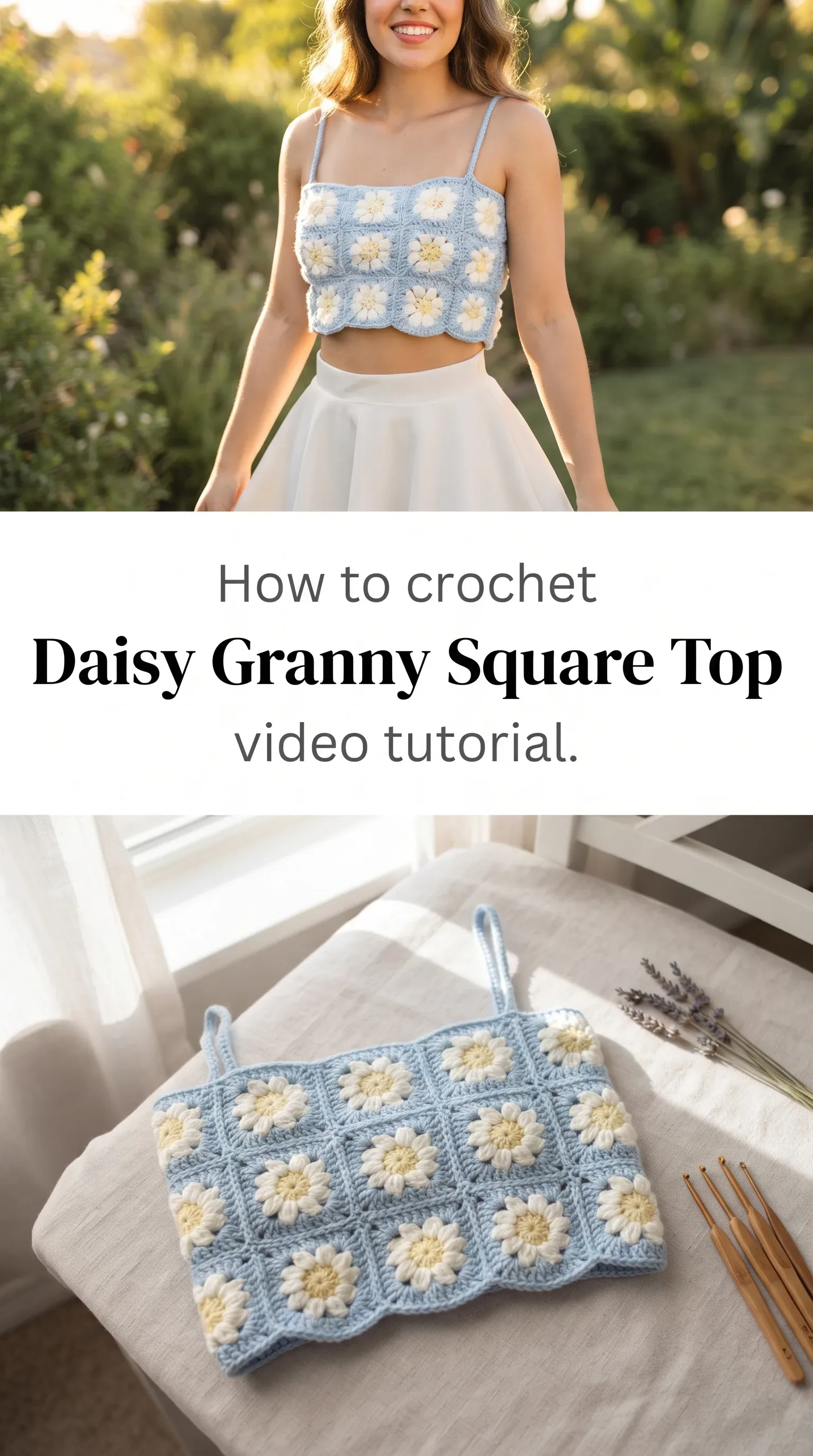 Crochet Daisy Granny Square Top: A Charming Summer Staple