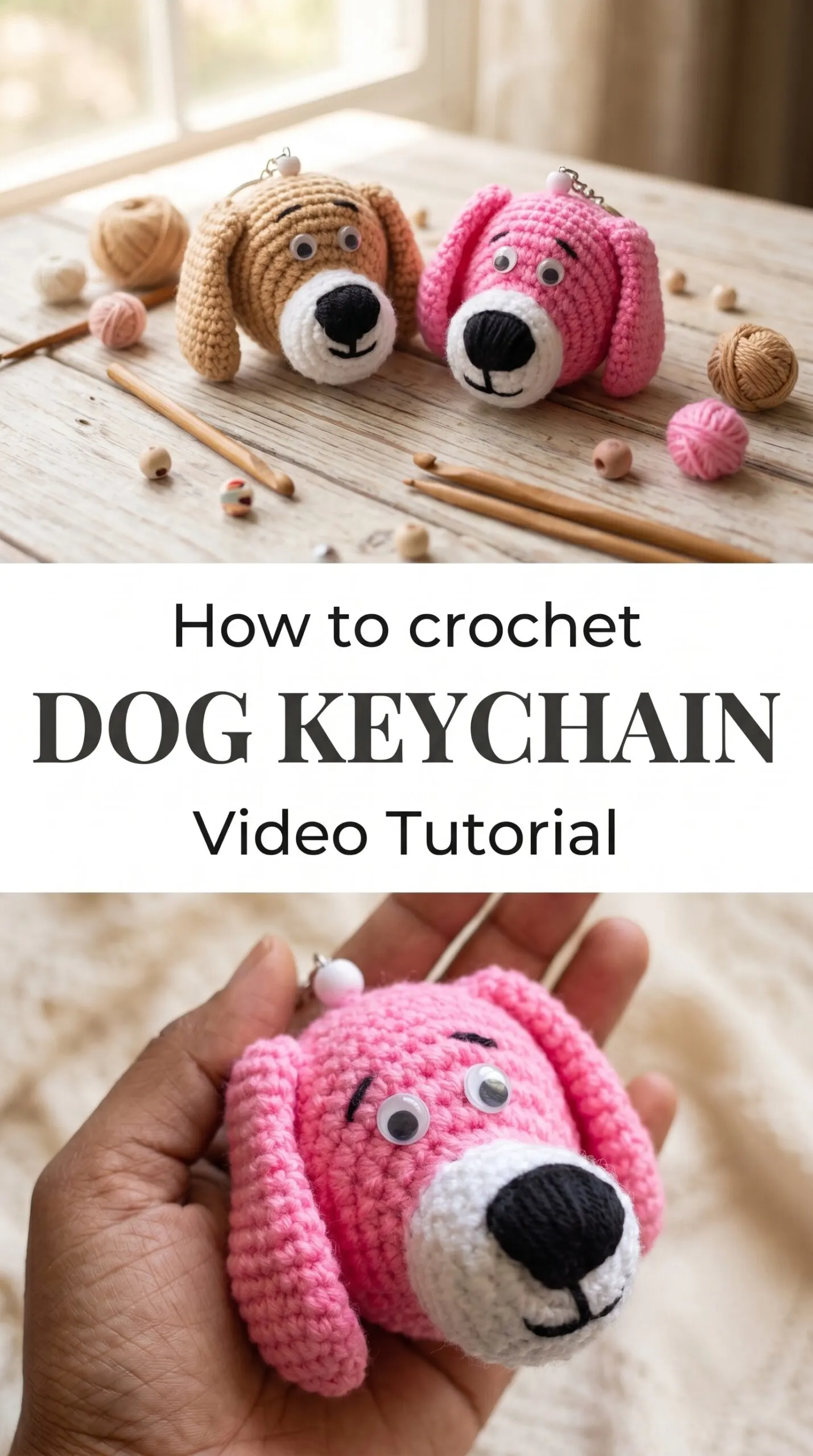 Crochet Dog Keychain: A Charming Mini Companion