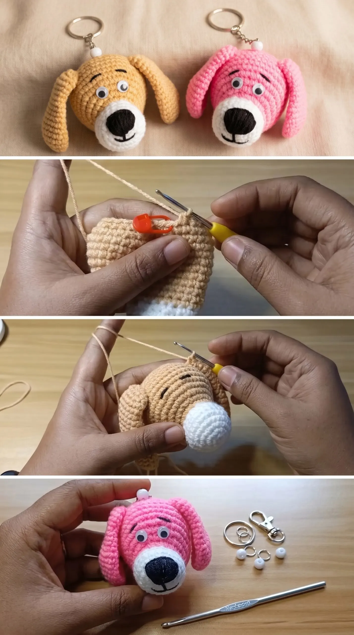 Crochet Dog Keychain: A Charming Mini Companion pattern