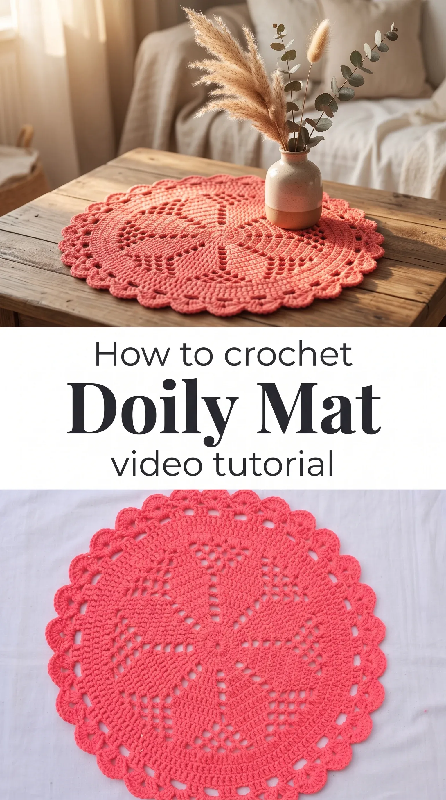 Crochet Doily Mat: A Delicate Handcrafted Accent