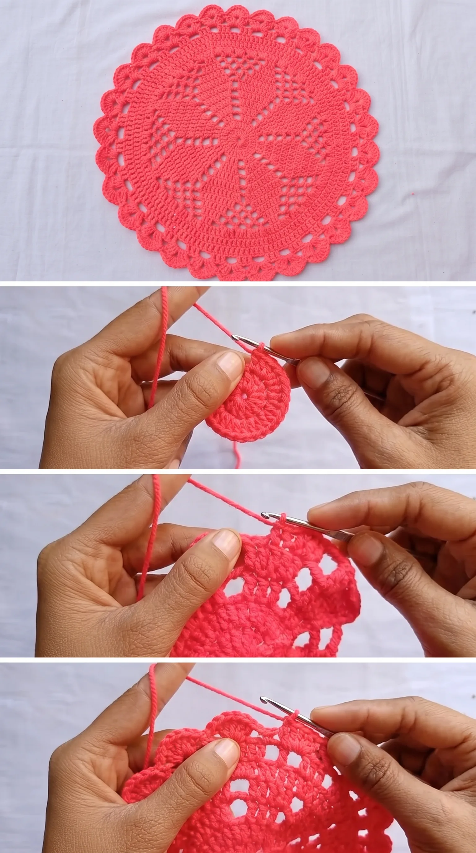 Crochet Doily Mat: A Delicate Handcrafted Accent pattern