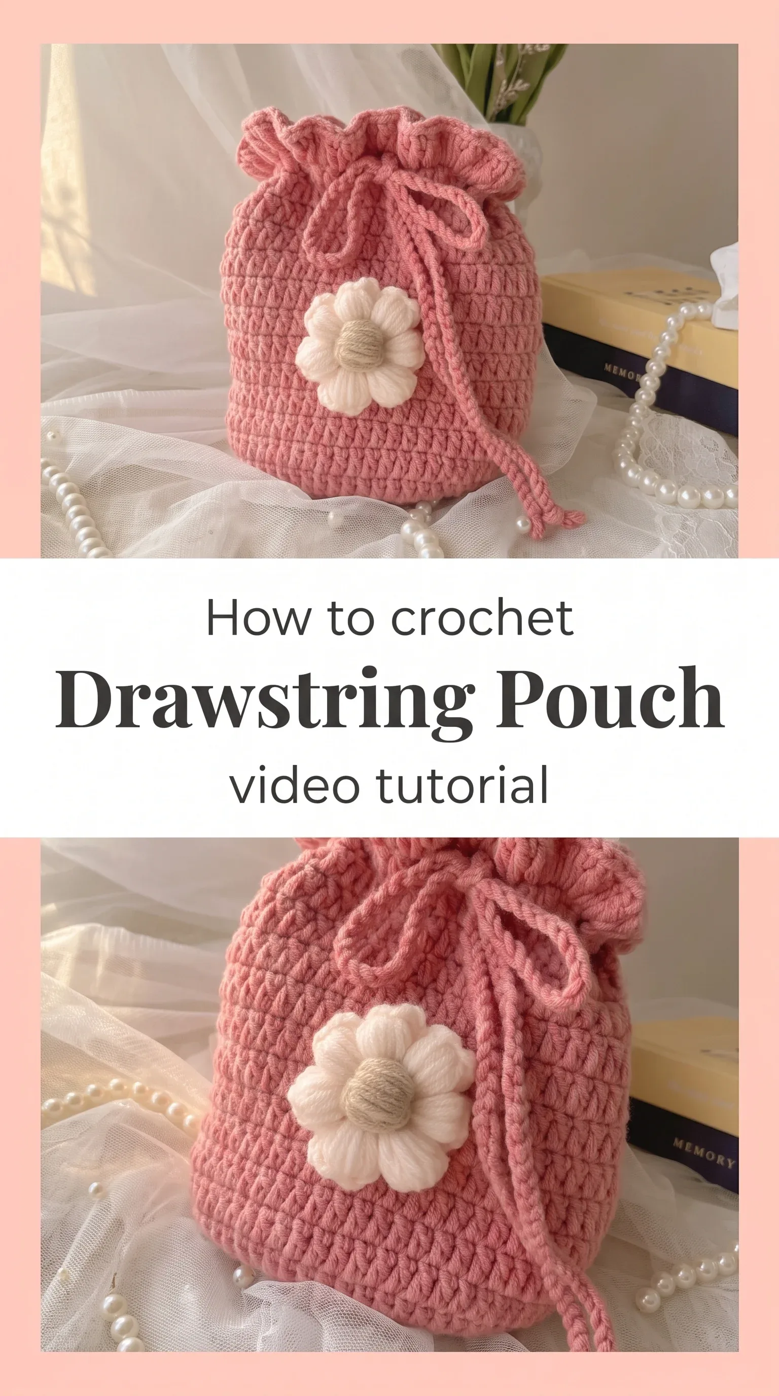 Crochet Drawstring Pouch: A Charming Everyday Accessory