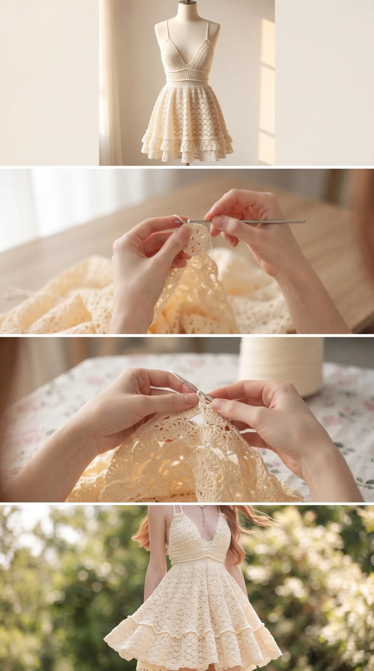 Crochet Dream Dress: A Timeless and Romantic Creation pattern