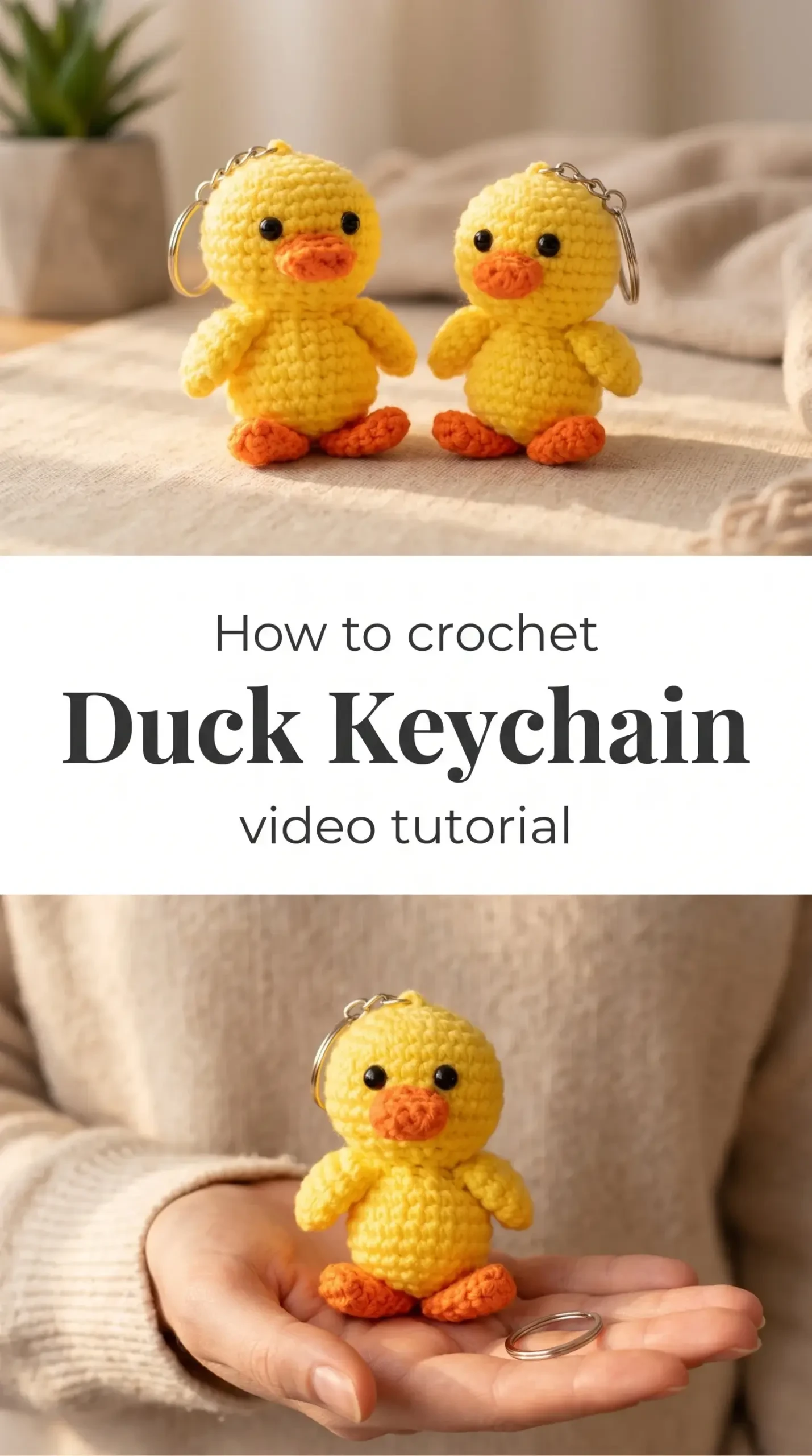 Crochet Duck Keychain: A Charming Handmade Accessory