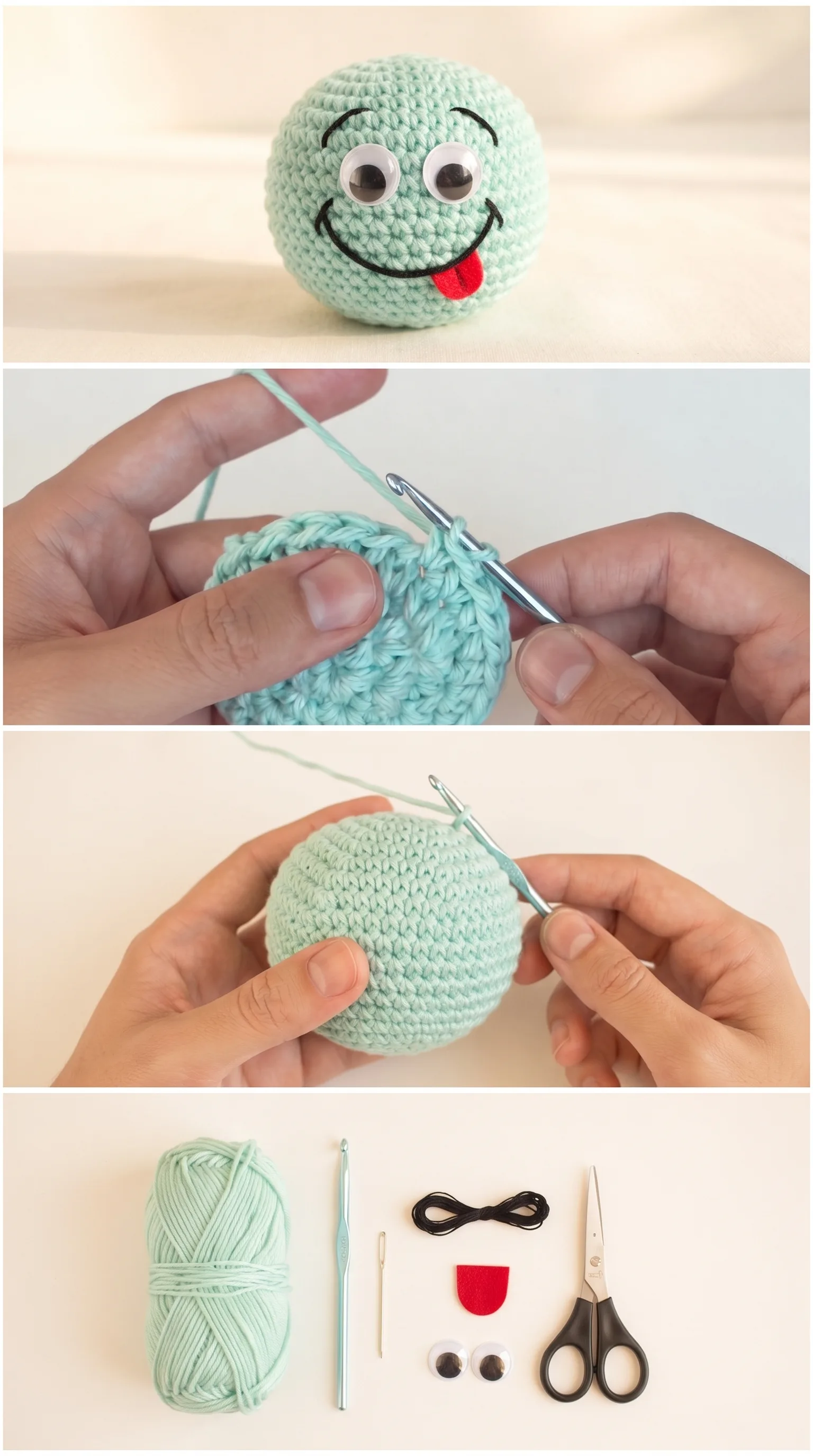 Crochet Emoji Ball: A Fun and Playful Handmade Toy pattern