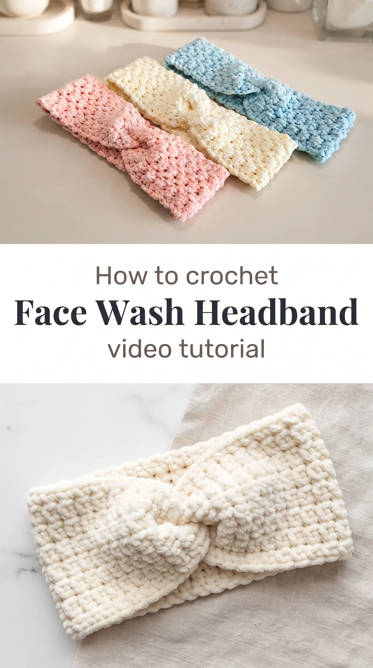 Crochet Face Wash Headband: A Soft and Practical Essential
