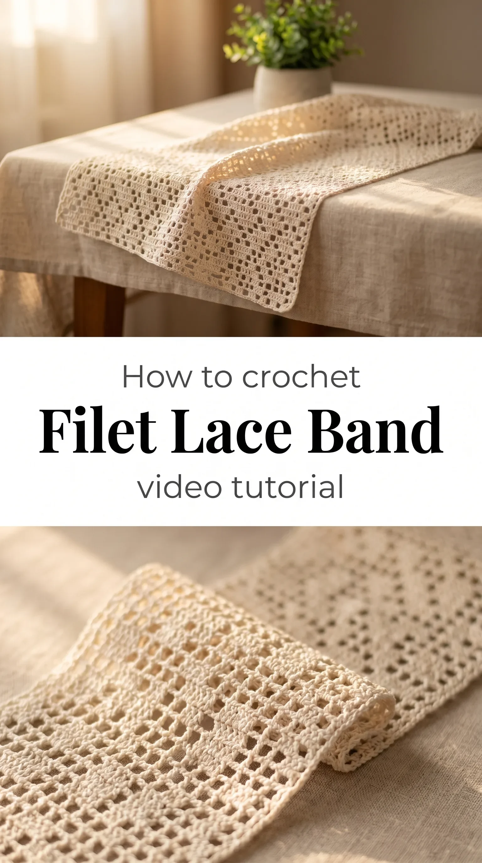 Crochet Filet Lace Band: A Timeless Delicate Accent
