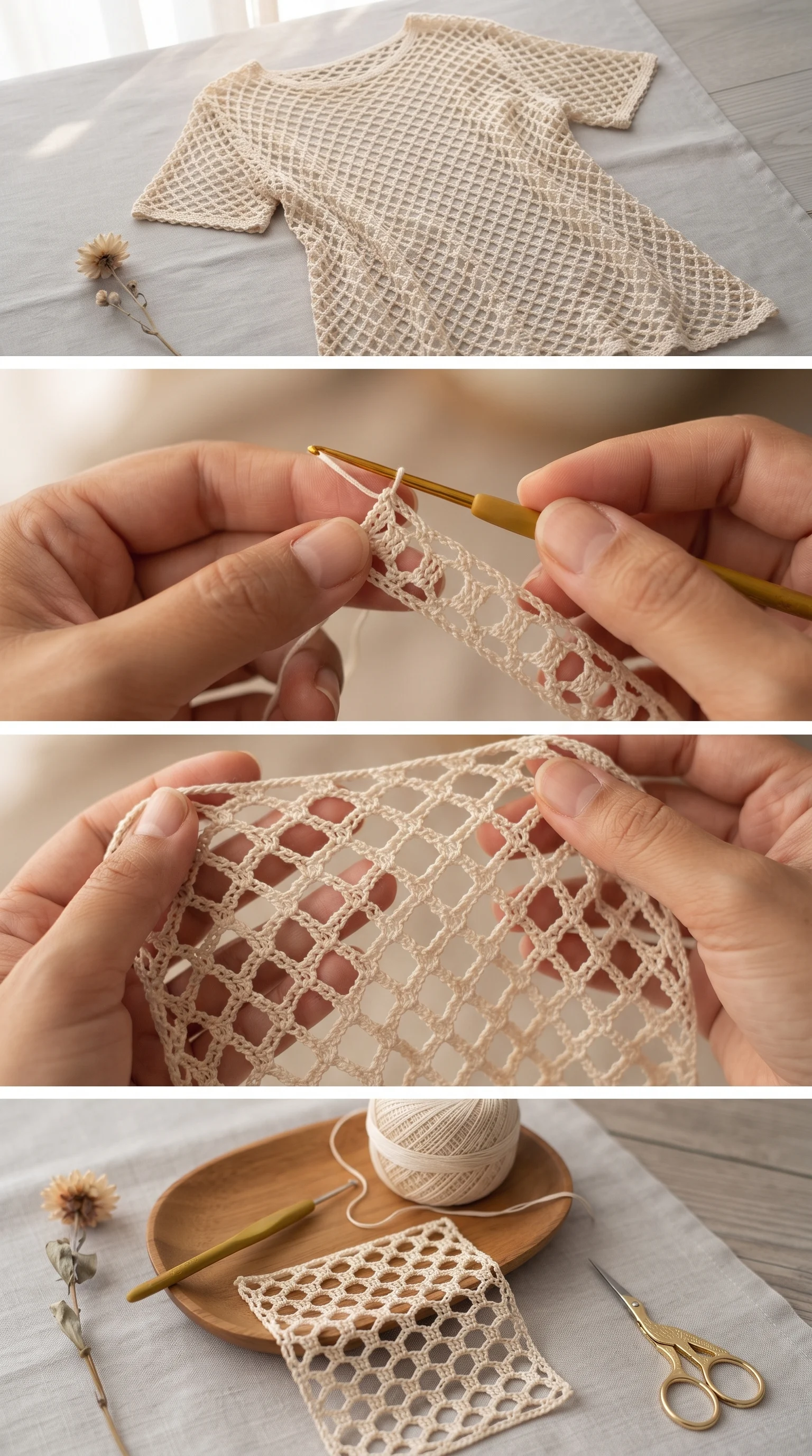 Crochet Fishnet Tunic: A Breezy and Timeless Classic pattern