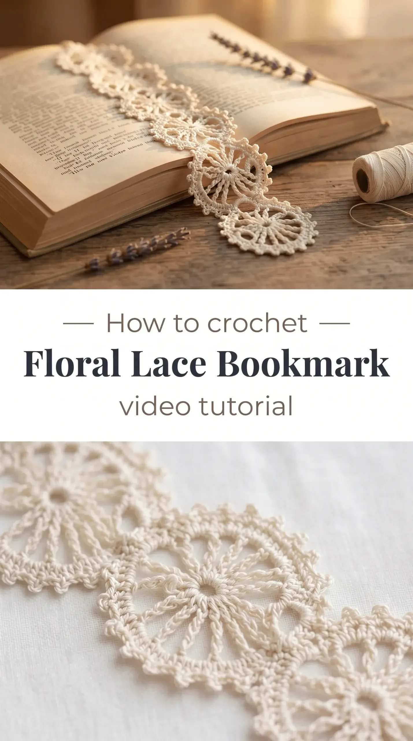 Crochet Floral Lace Bookmark: A Delicate Decorative Accent