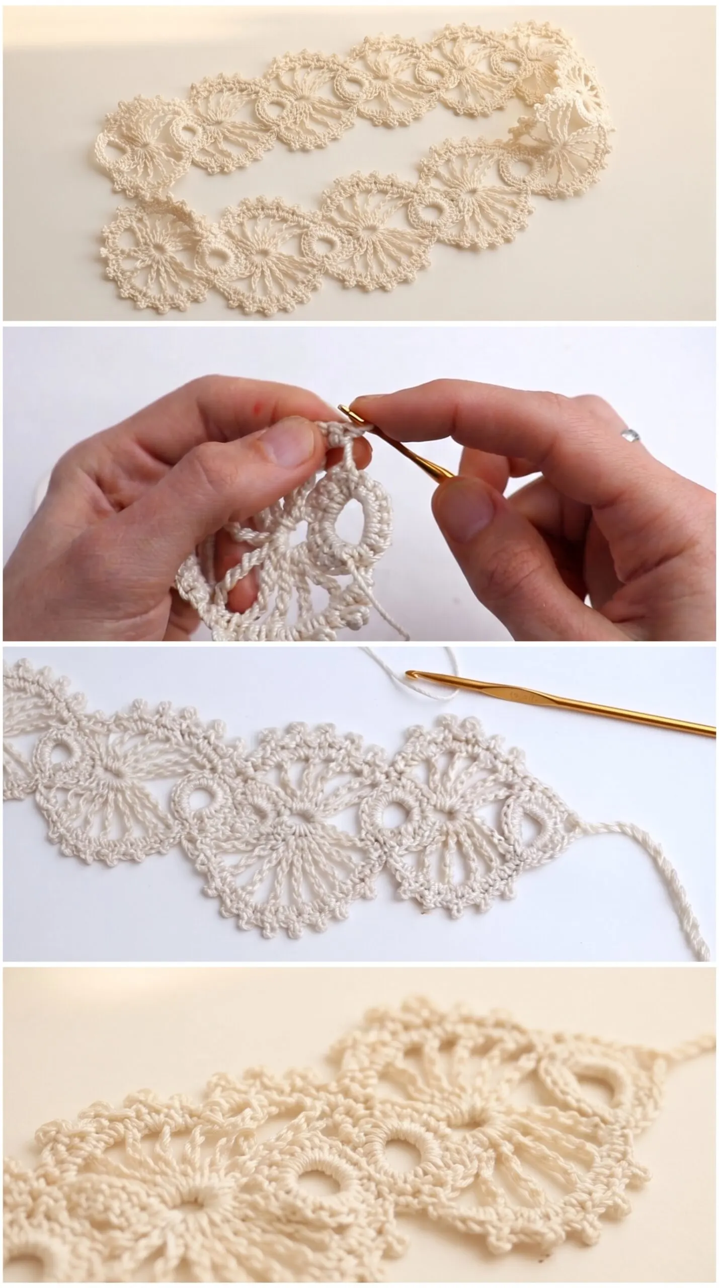 Crochet Floral Lace Bookmark: A Delicate Decorative Accent pattern
