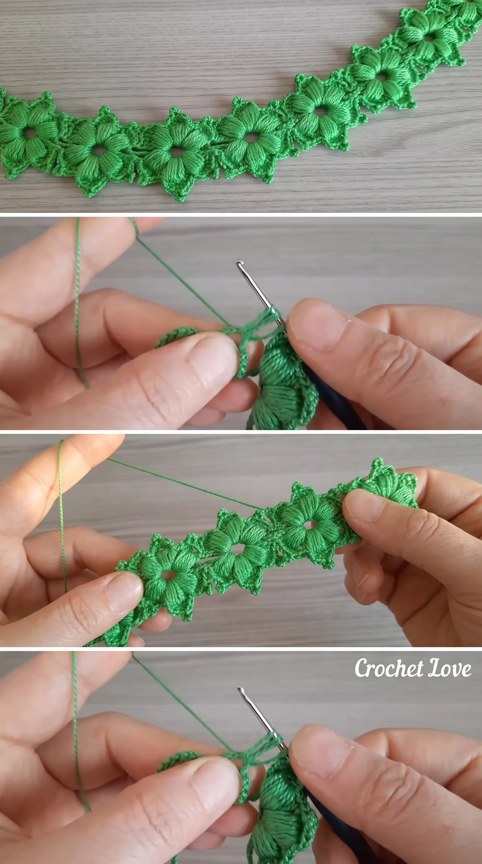 Crochet Floral Lace Trim: A Delicate Botanical Accent pattern