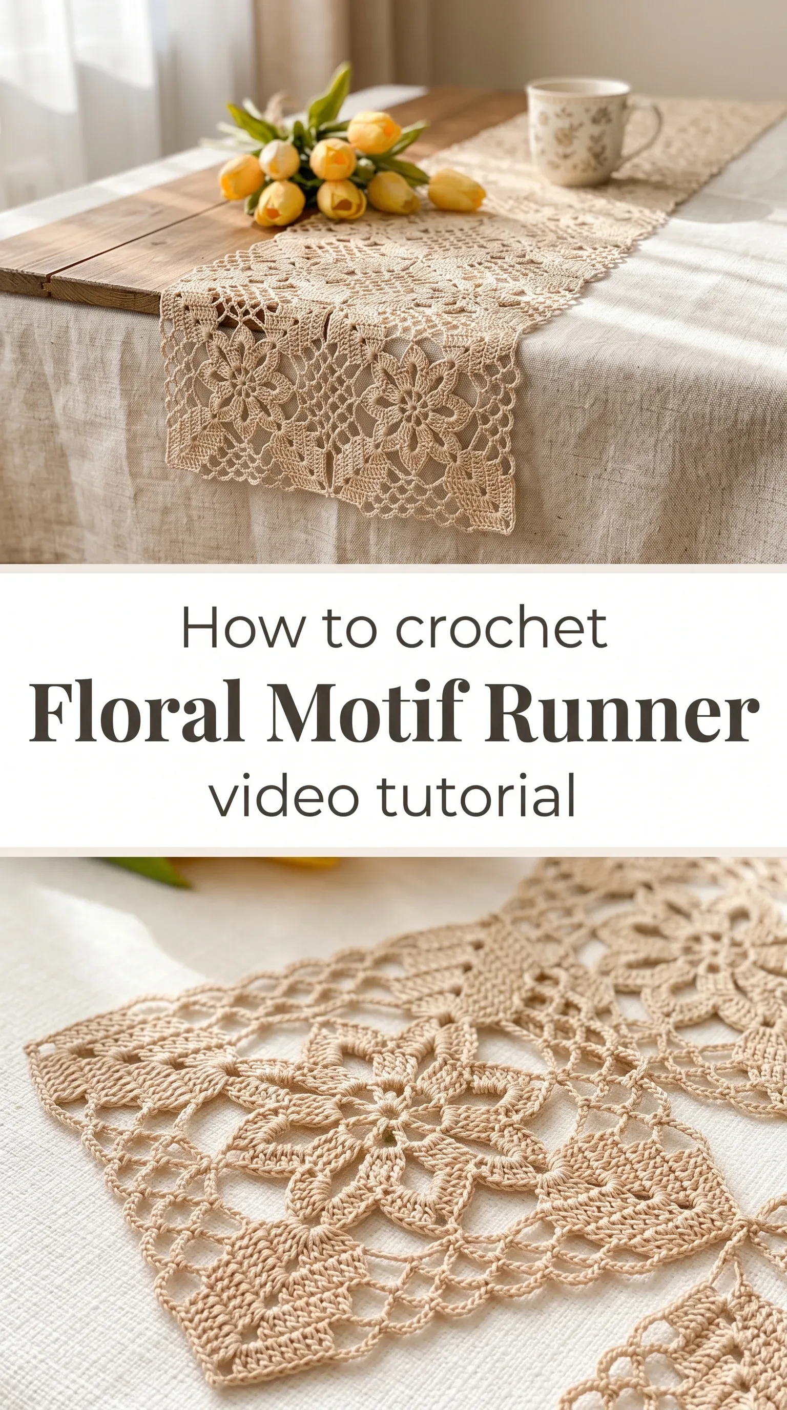 Crochet Floral Motif Runner: A Delicate Versatile Accent
