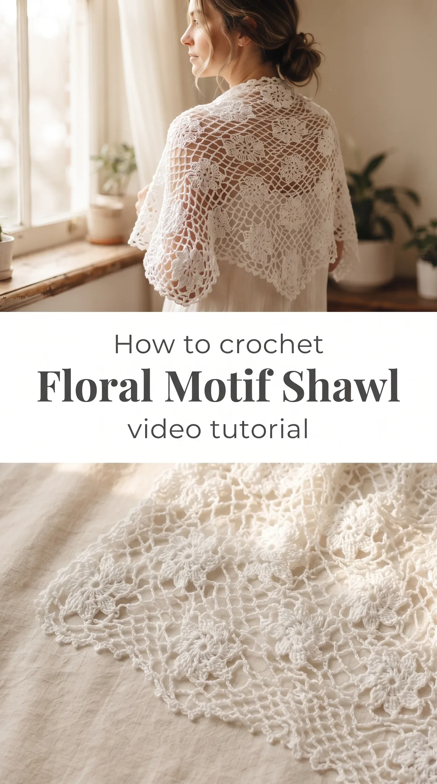 Crochet Floral Motif Shawl: A Timeless Elegant Classic