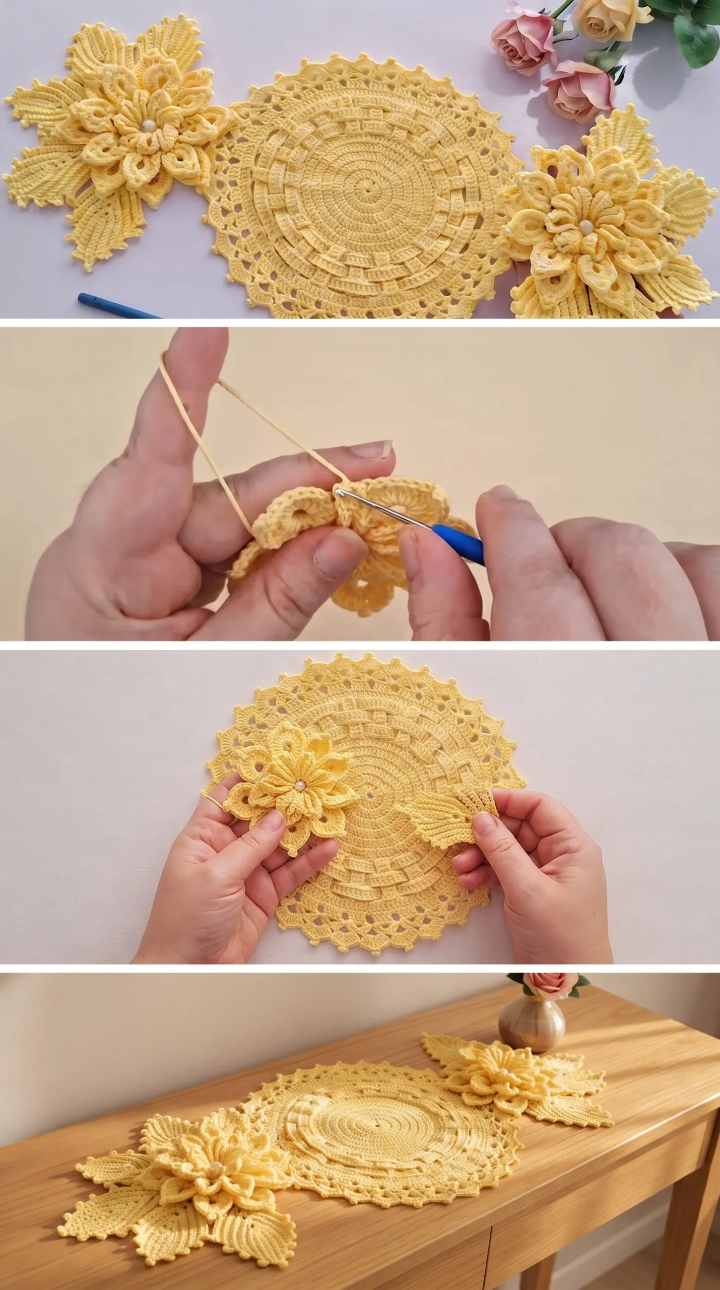 Crochet Floral Table Runner: A Timeless Home Accent pattern