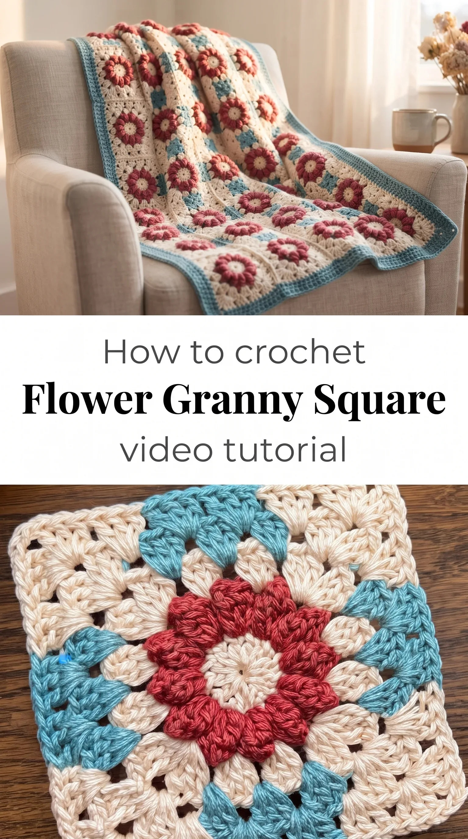 Crochet Flower Granny Square: A Timeless Vintage Charmer