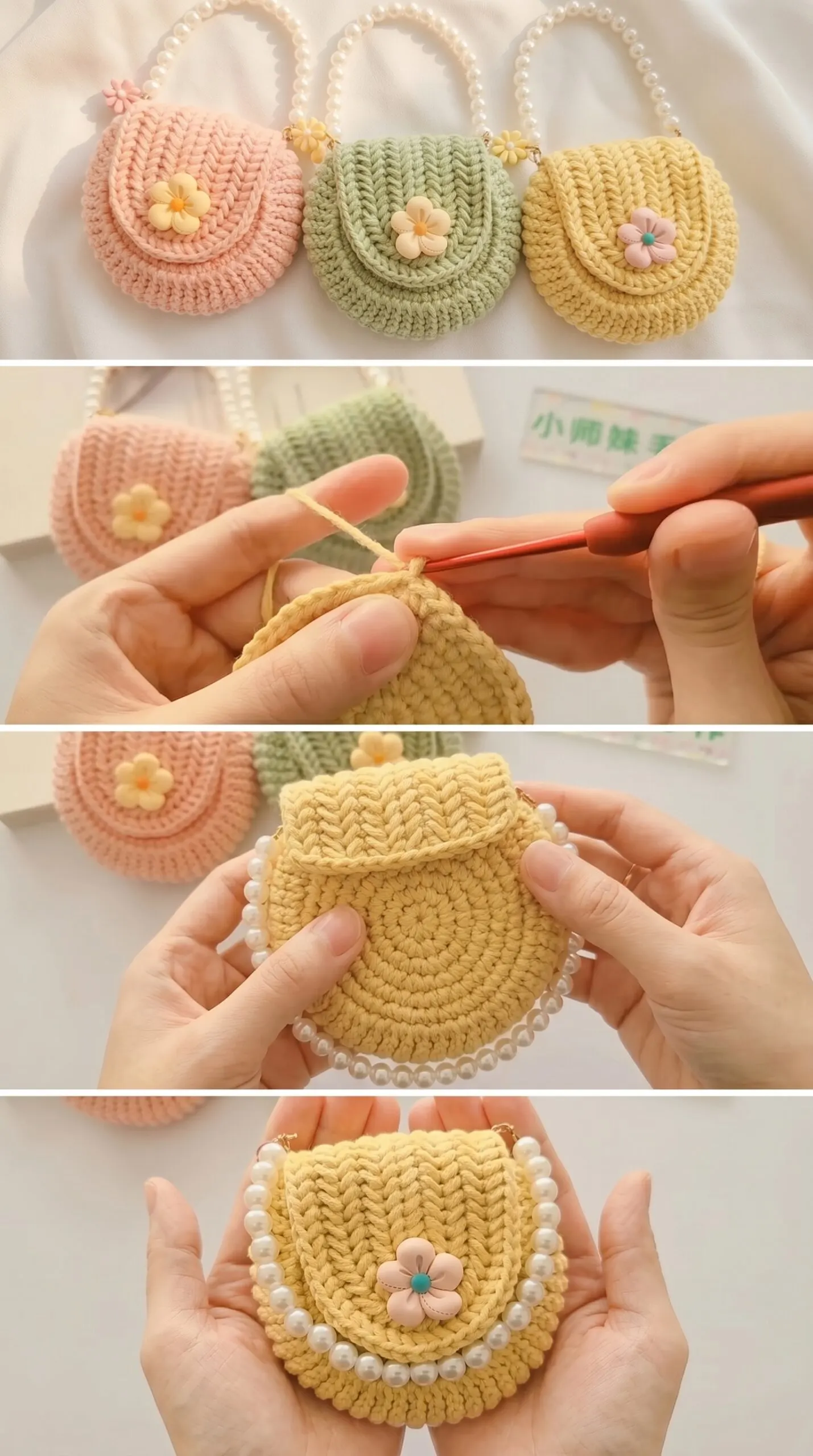 Crochet Flower Purse: A Sweet and Playful Accessory pattern