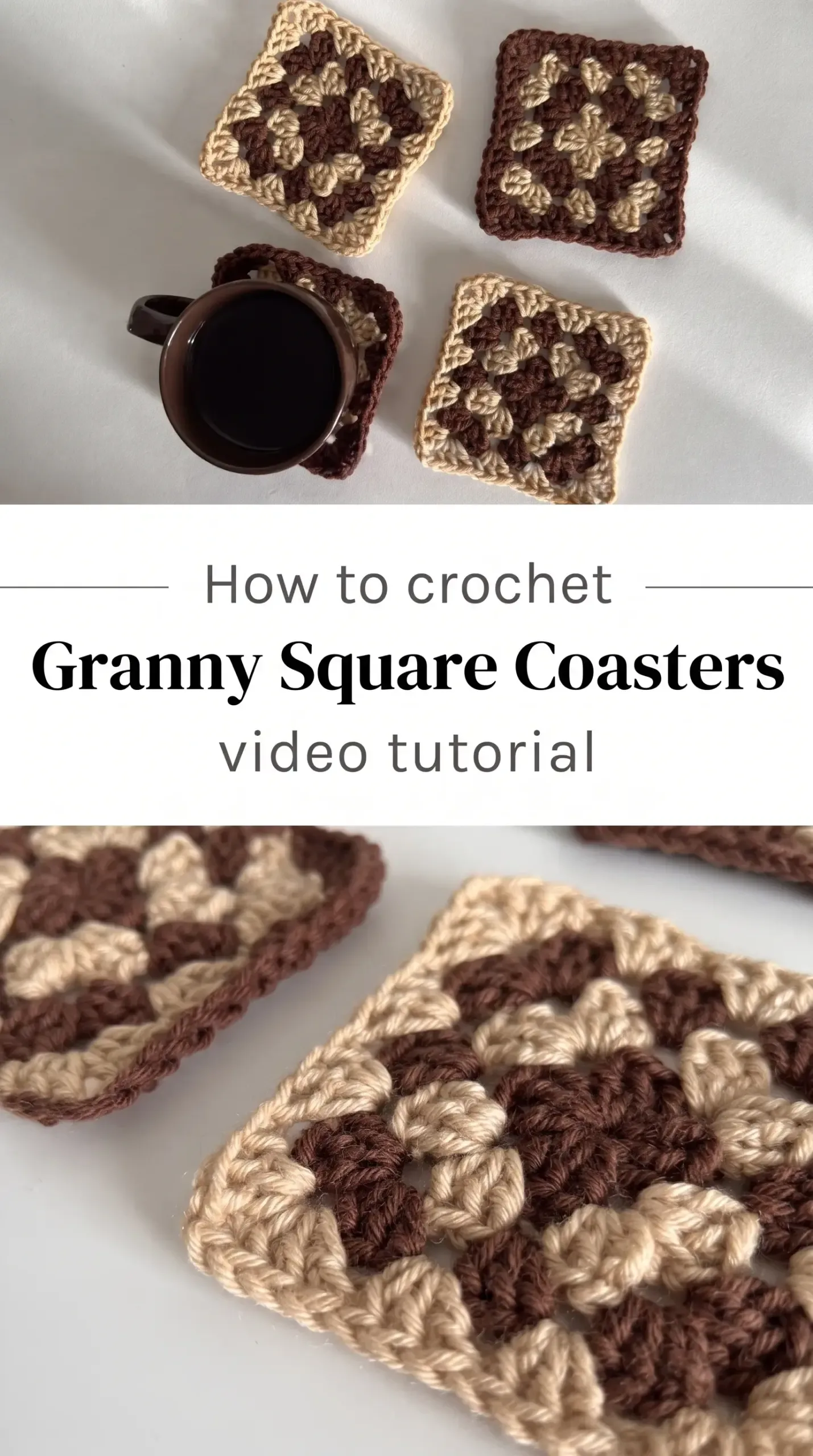 Crochet Granny Square Coasters: A Charming Handmade Gift