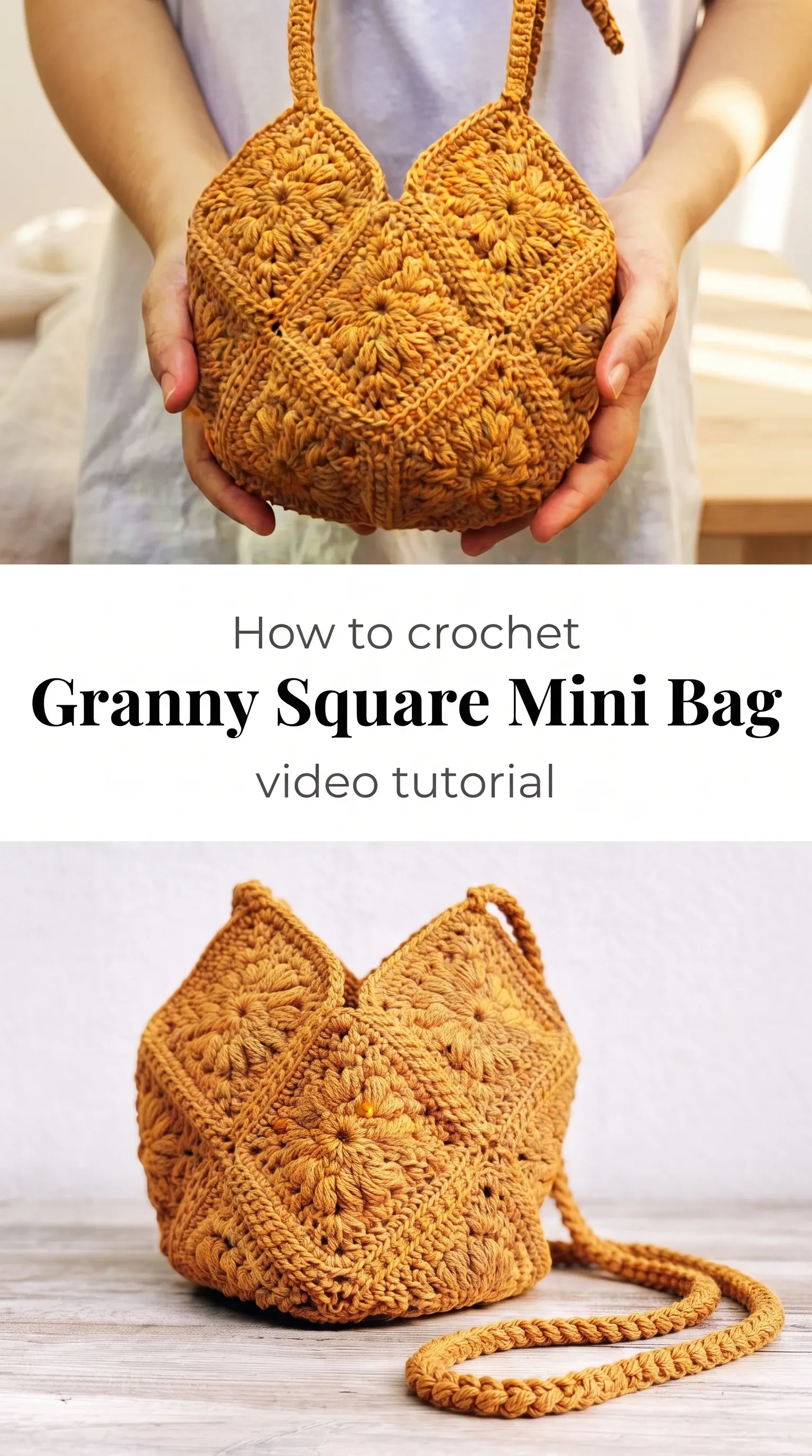 Crochet Granny Square Mini Bag: A Charming Daily Essential