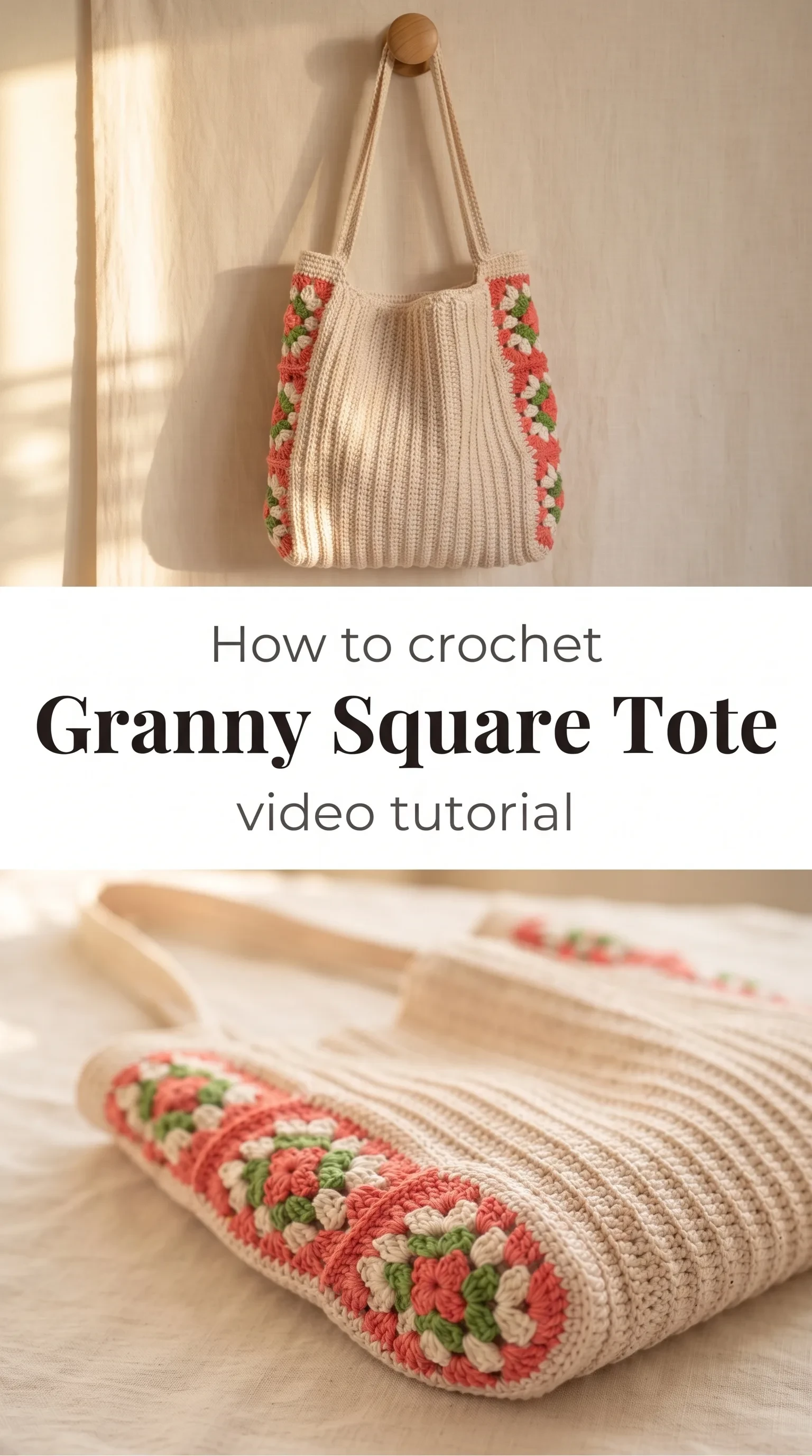 Crochet Granny Square Tote: A Charming Bohemian Bag