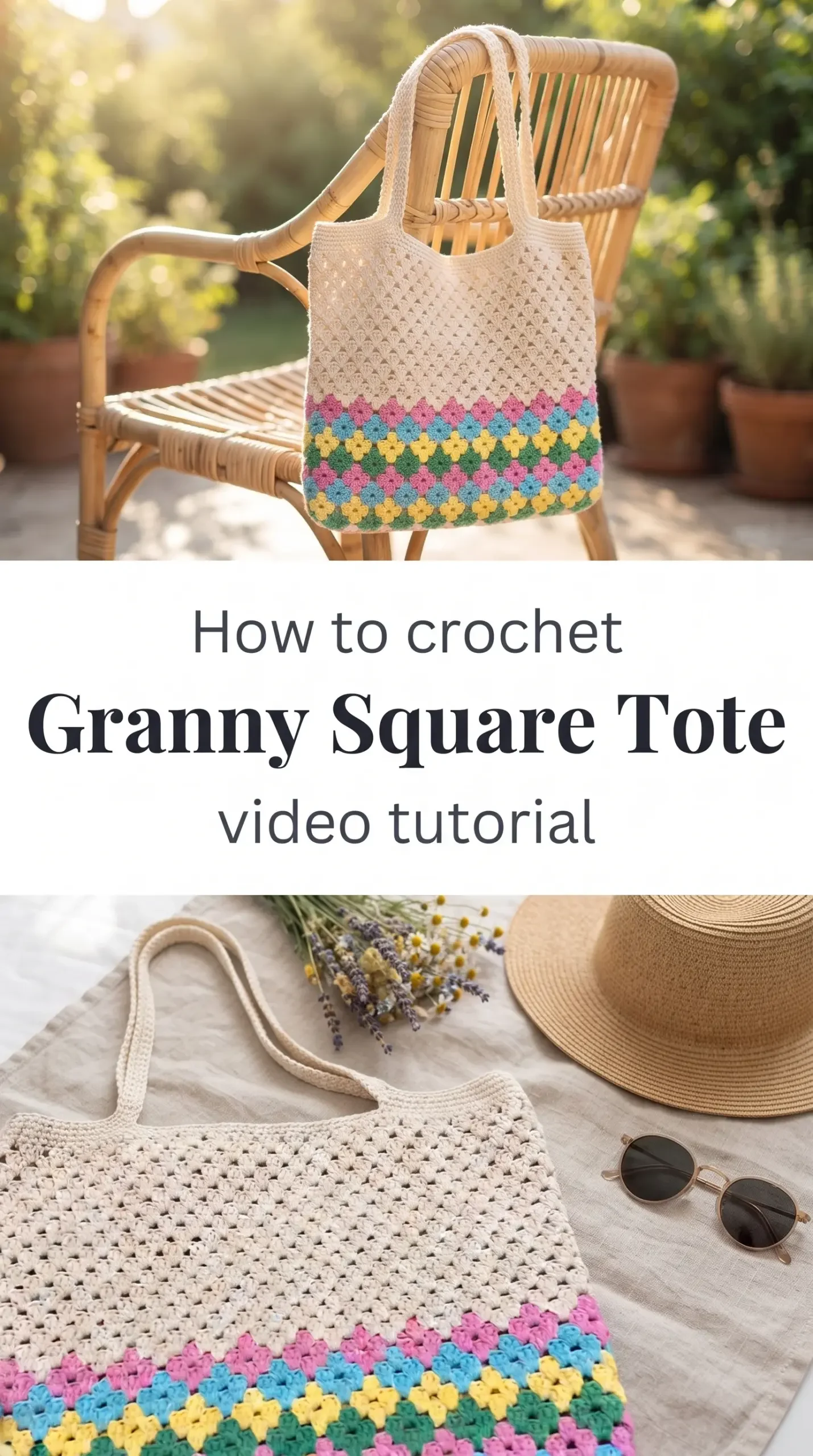 Crochet Granny Square Tote: A Vibrant Summer Essential