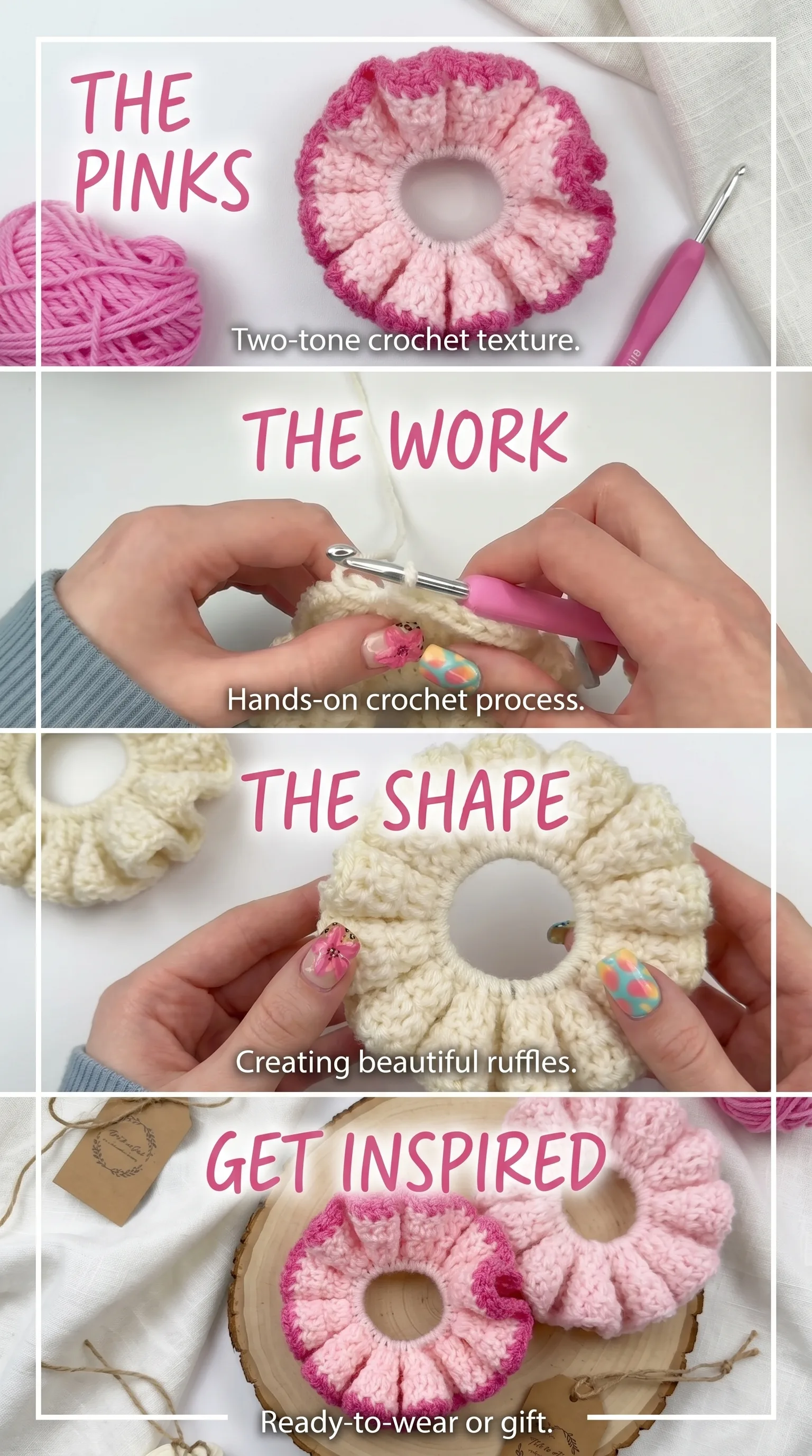 Crochet Hair Scrunchie: A Sweet and Playful Accessory pattern