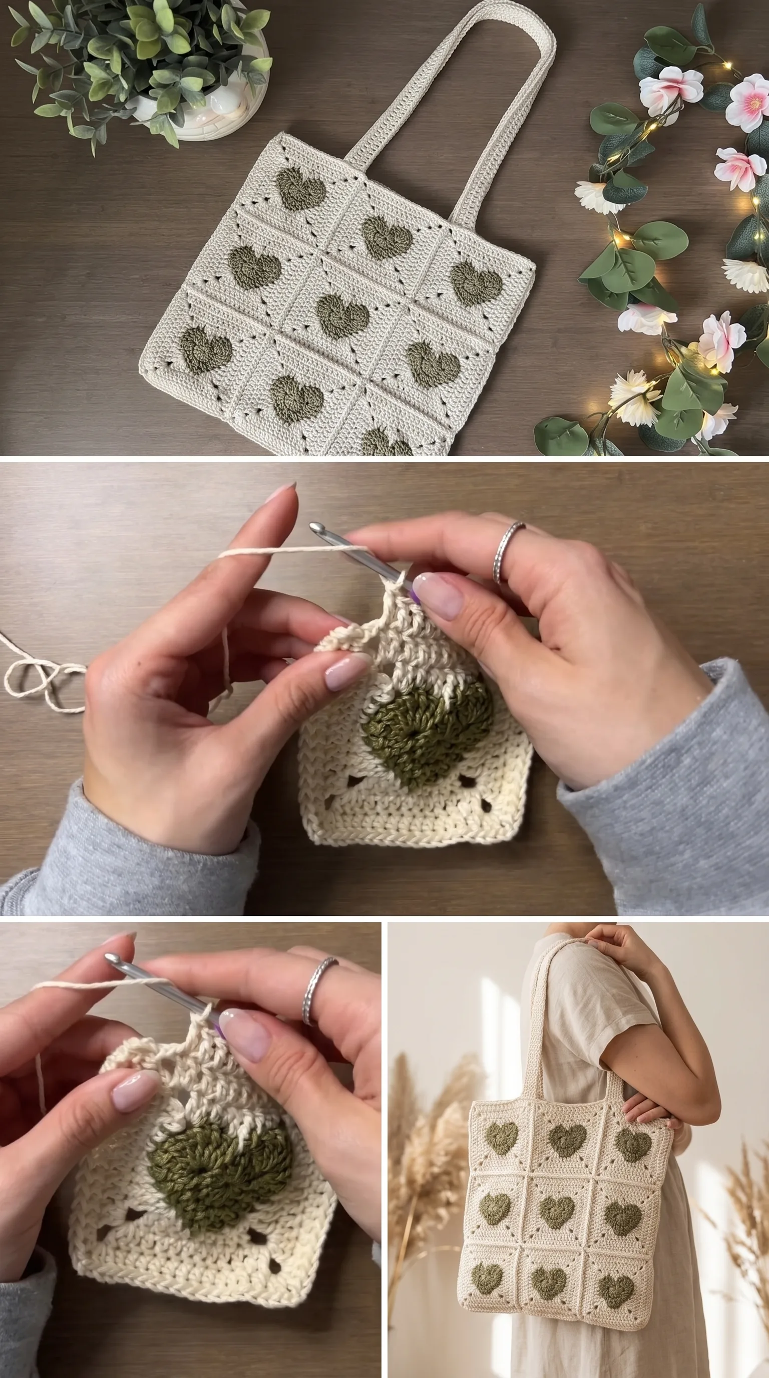 Crochet Heart Tote Bag: A Charming Handmade Essential pattern